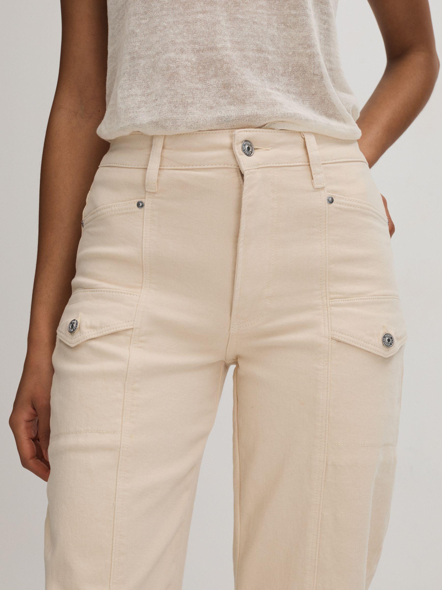 Paige Barrel Leg Jeans in Blonde Sand Product Image