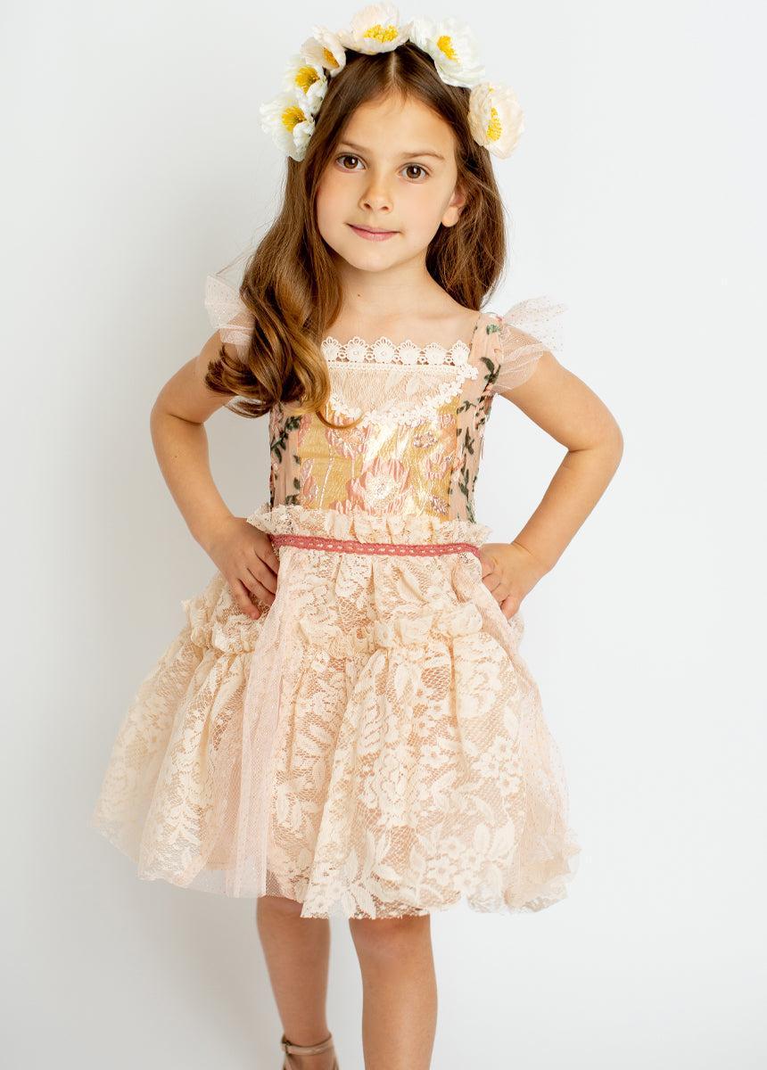 Zaliki Dress in Shell Girls Product Image