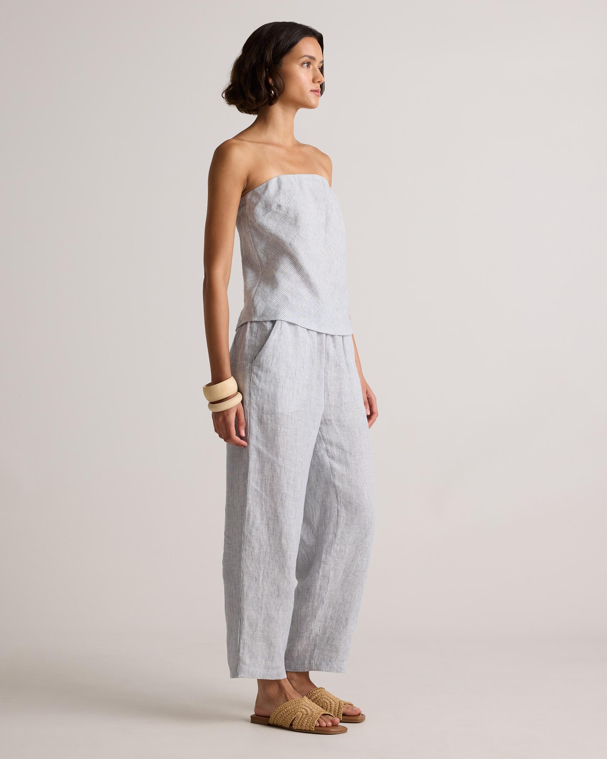 Quince | Women's 100% European Linen Strapless Top Size XL Product Image