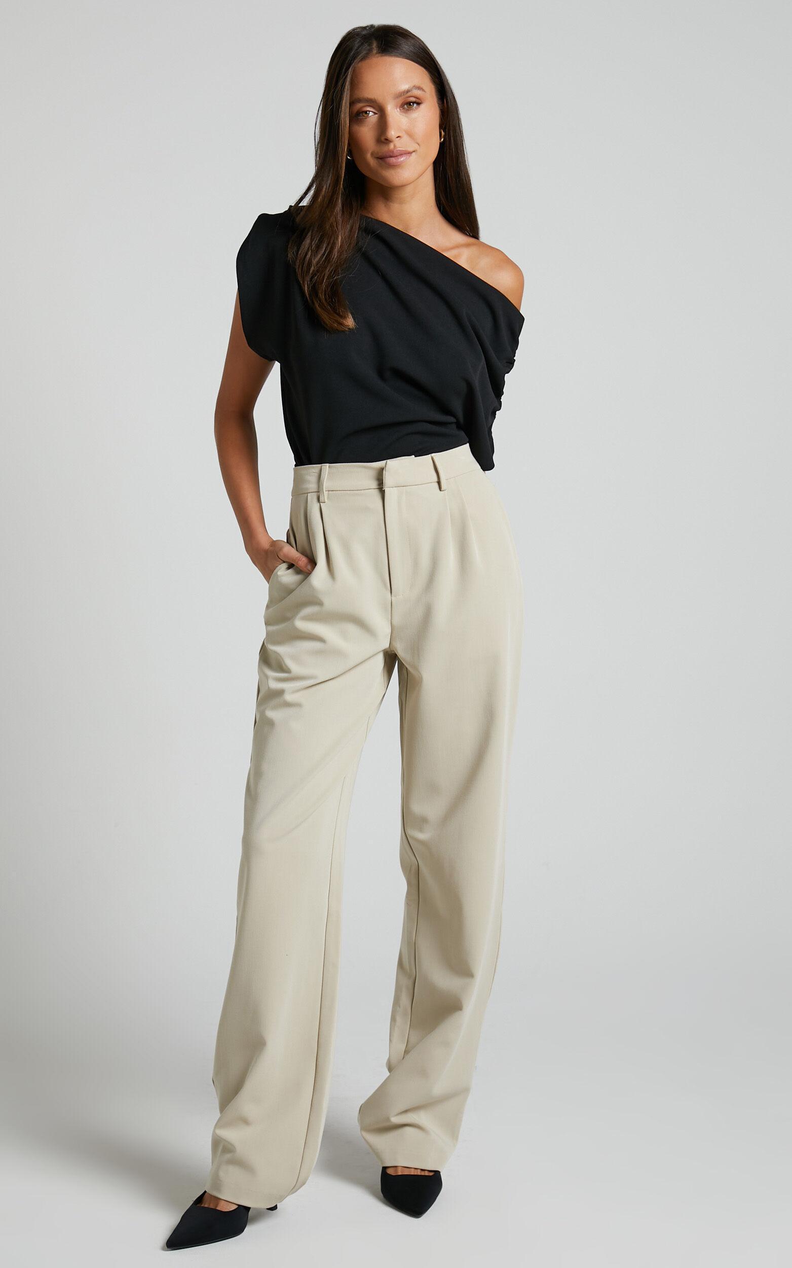Nalfie Top - Asymmetrical Top in Black Product Image