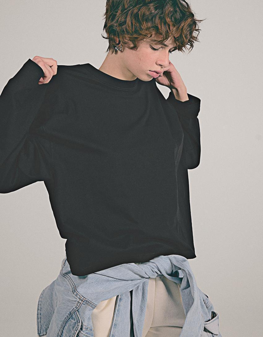Long sleeve cotton T-shirt Product Image