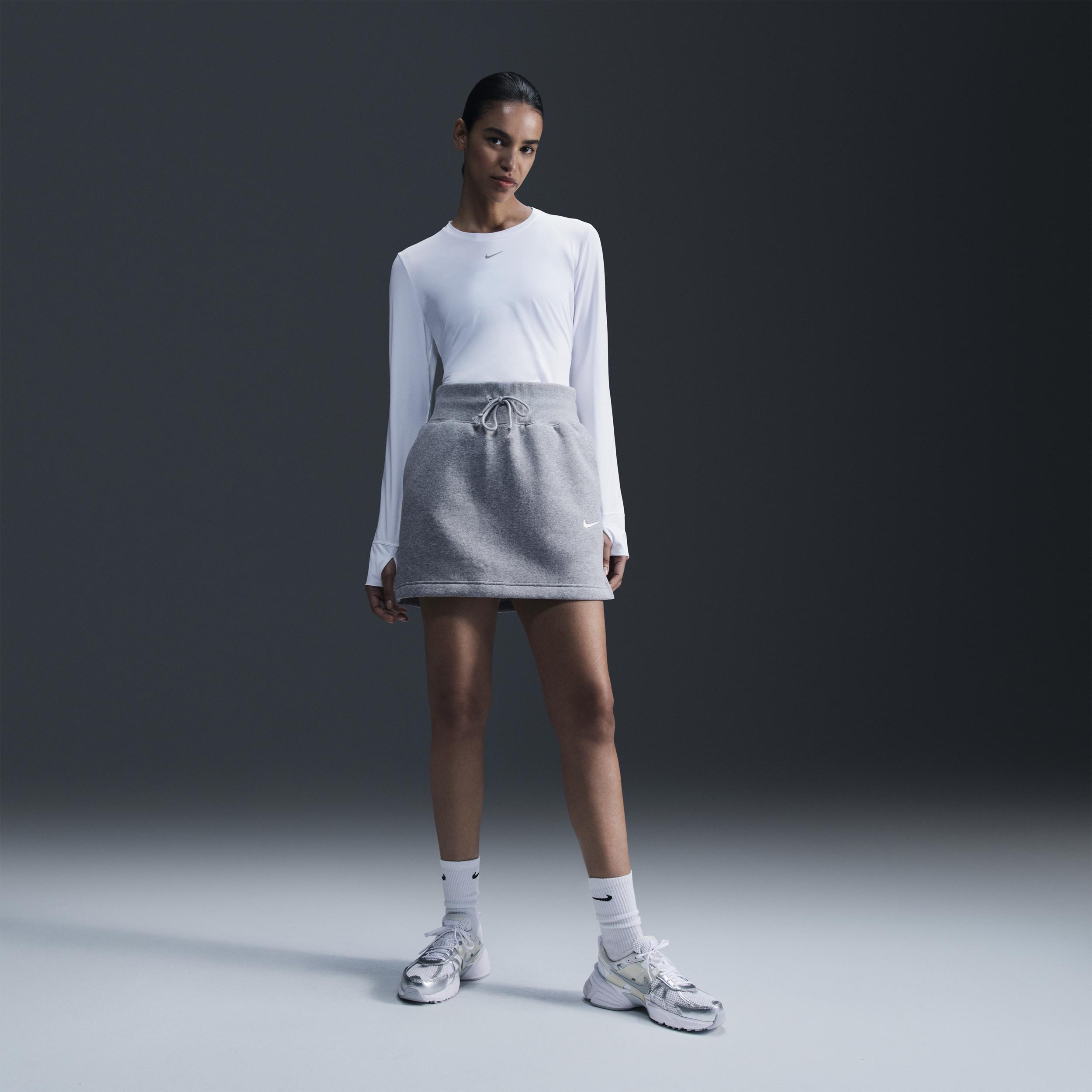 Women's Nike One Classic Dri-FIT Long Sleeve Top, Size: Small, White Product Image