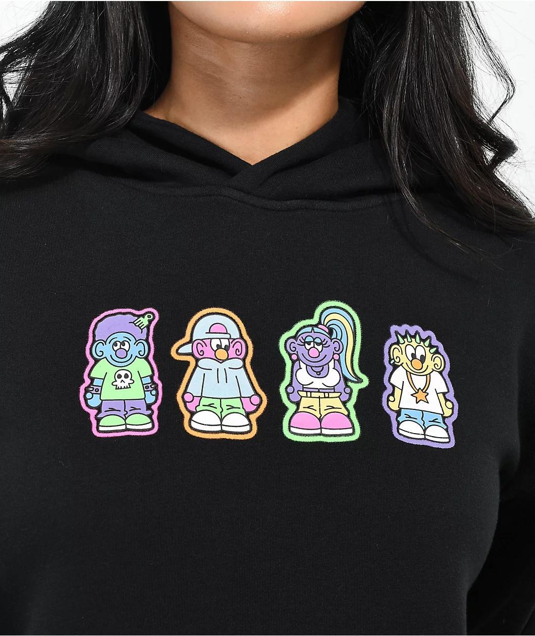 A.LAB Tomo Star Friends Black Hoodie Product Image