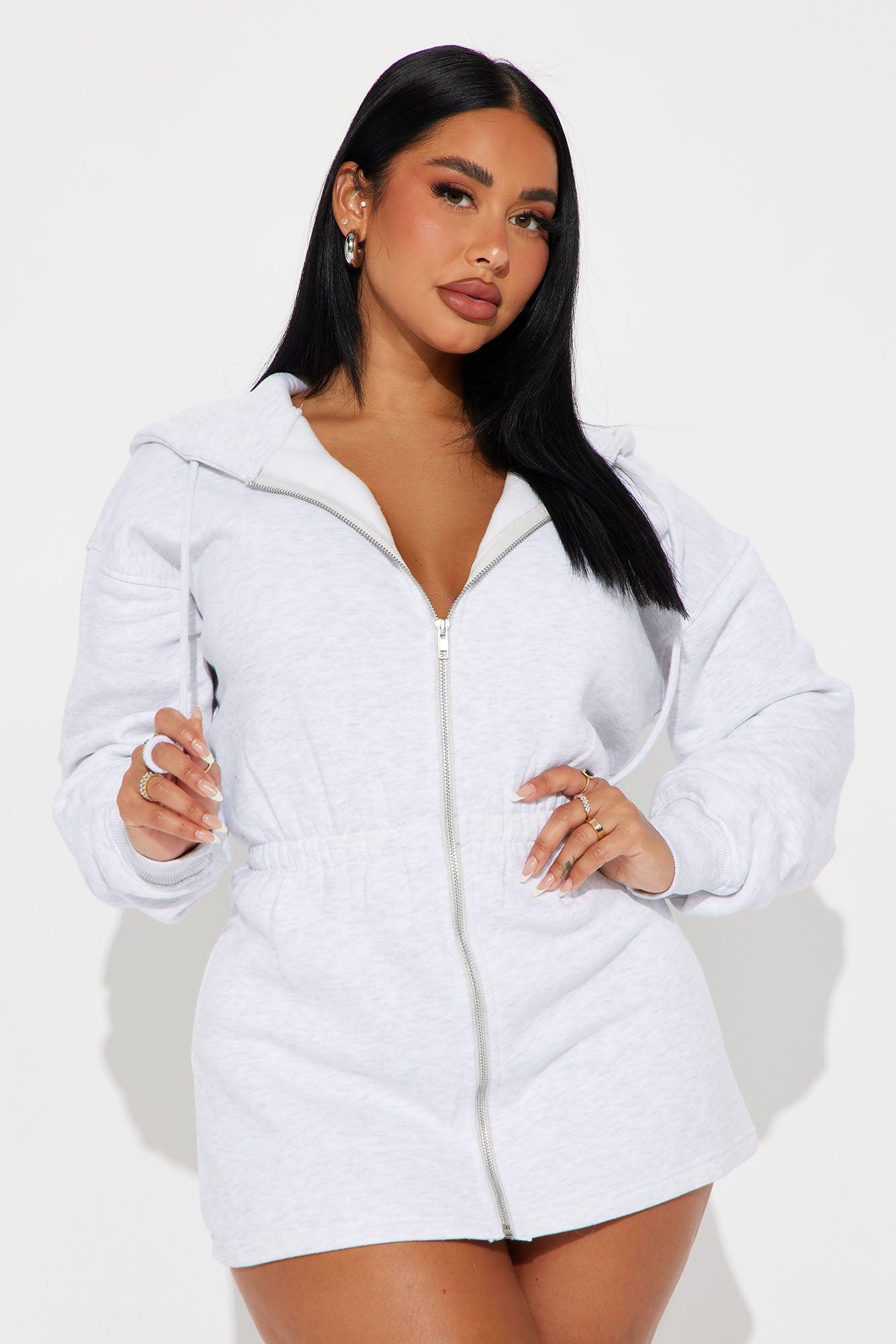 Ciara Micro Mini Dress - Heather Grey Product Image