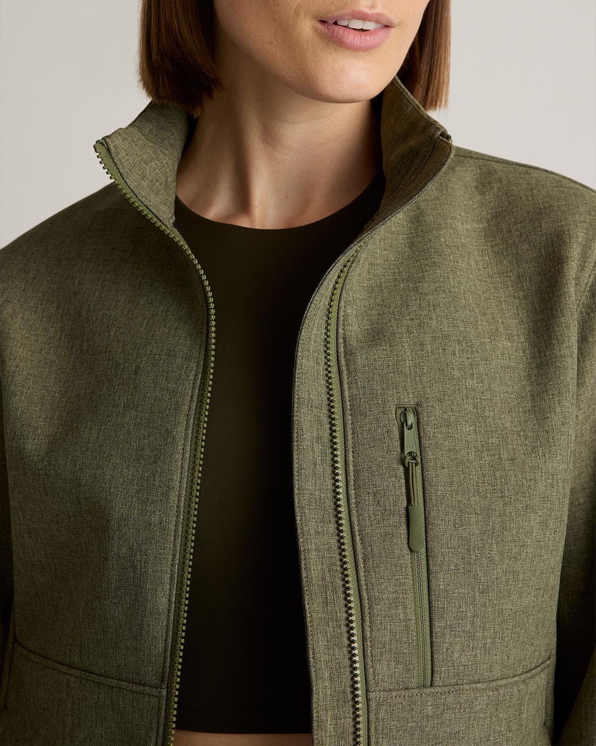 Quince | Women's Softshell Fleece-Lined Full-Zip Jacket Size XS, Recycled Polyester Product Image