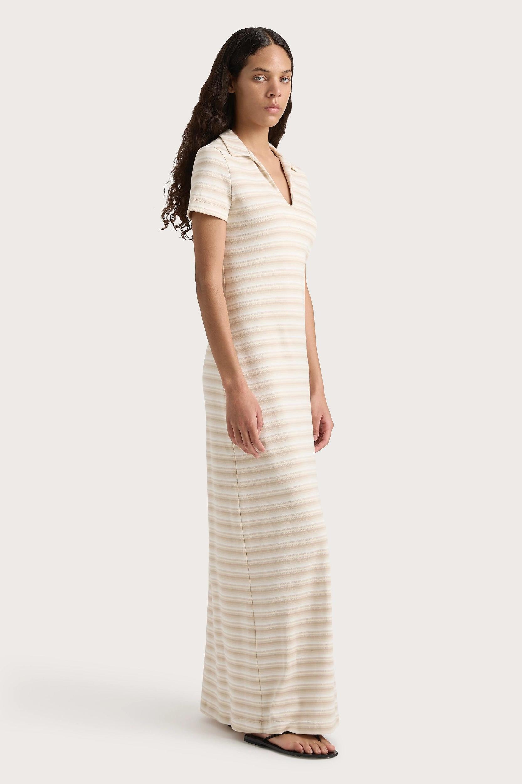 Tiesse Maxi Dress Cream Stripe Product Image