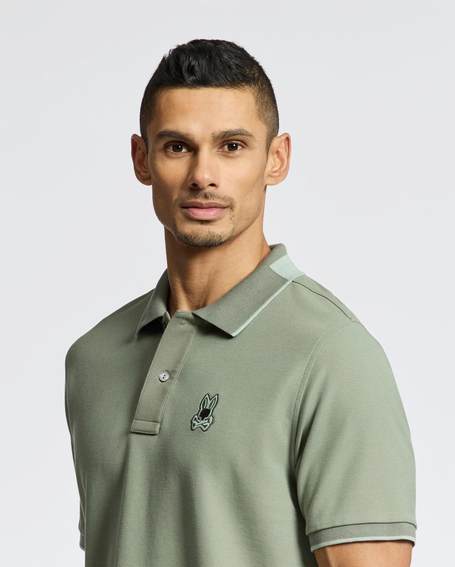 Men's New Castle Pique Polo 313 SEA SPRAY / S Product Image