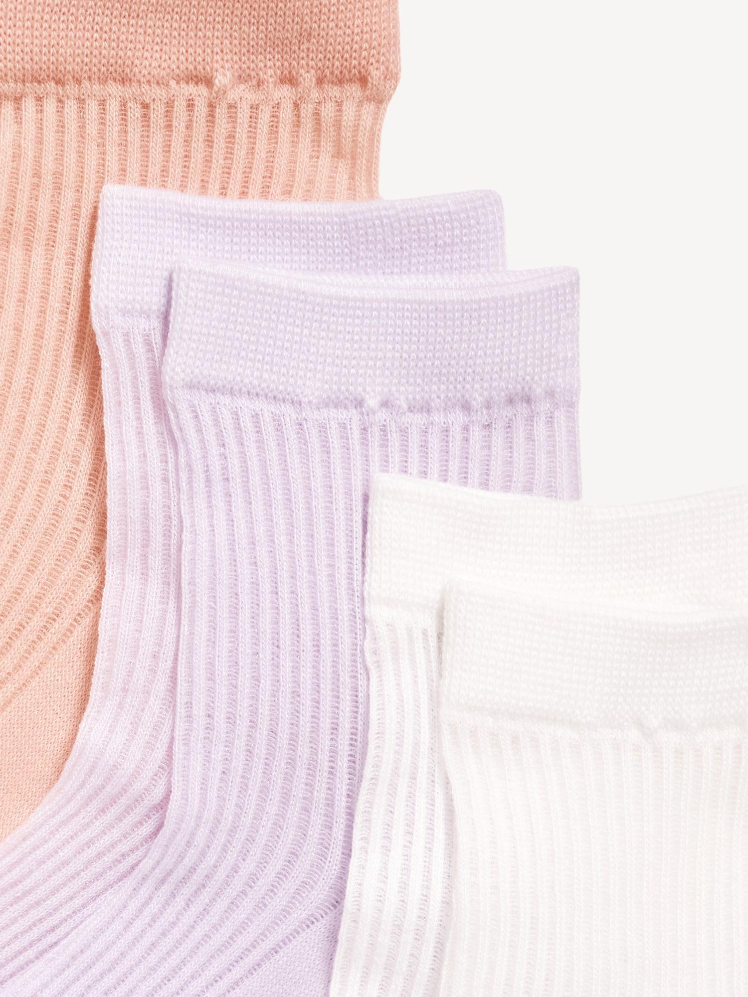 Sheer Stripe Quarter Crew Socks 3-Pack for Women Product Image