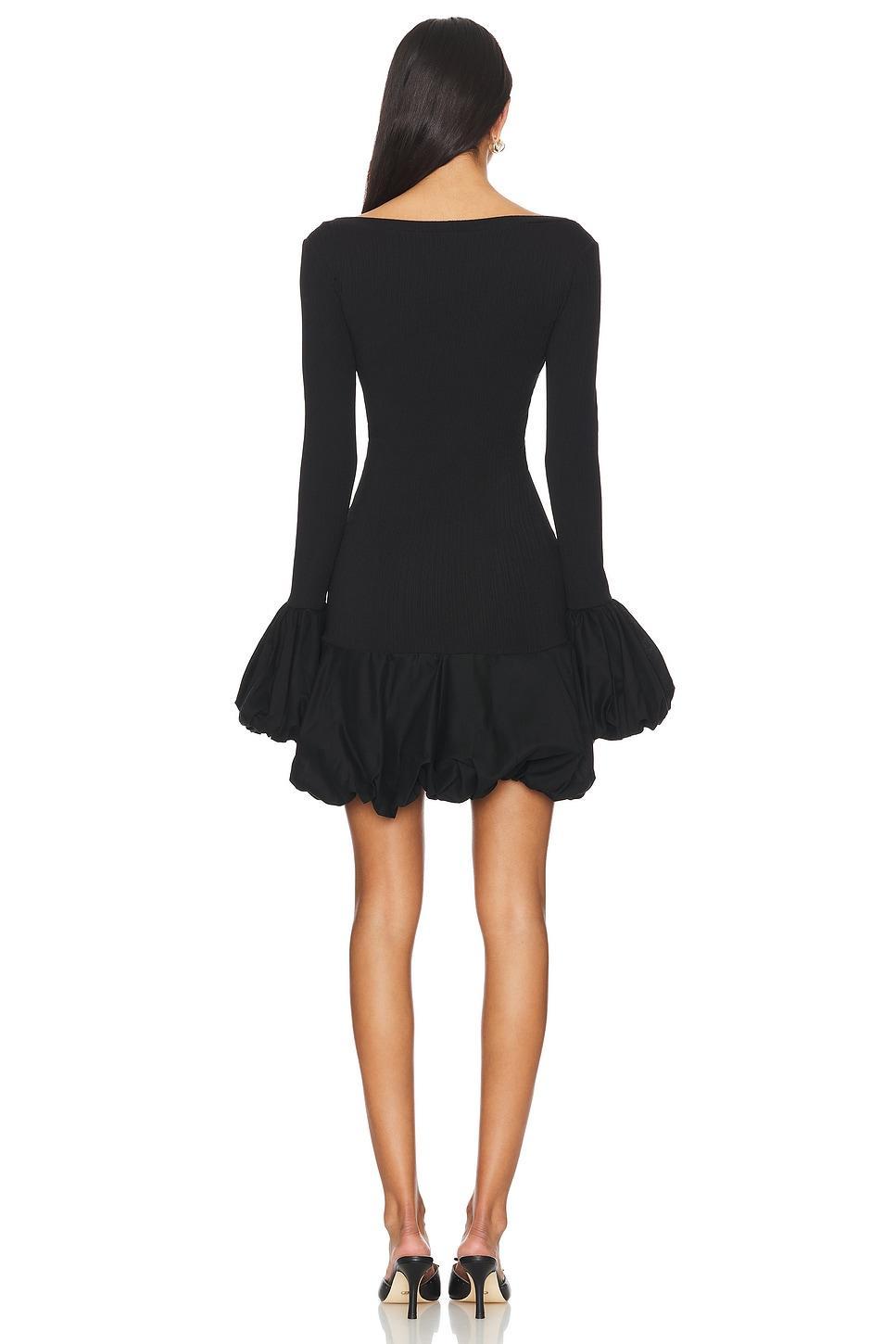 Balloon Contrast Knit Dress AAIZEL Product Image