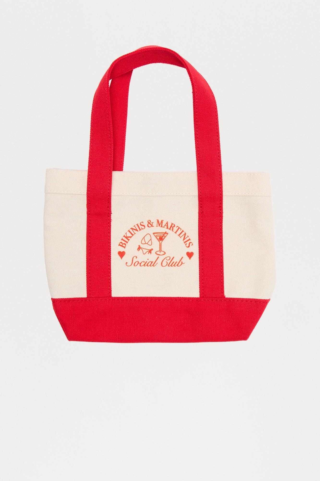 Social Club Tote - Red/White Product Image