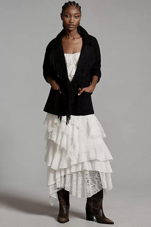 NVLT Knit Fringe Blazer Coatigan Product Image
