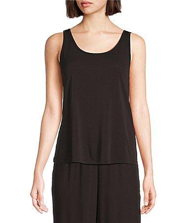 Stretch Silk Jersey Scoop Neck Tank Product Image