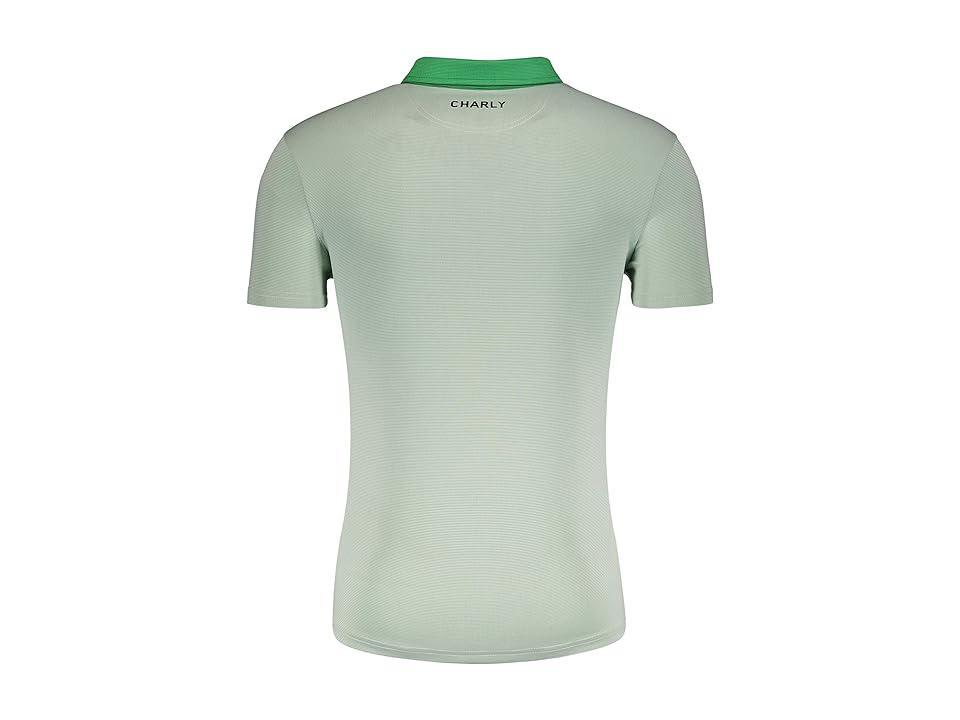 CHARLY Santos Laguna Polo (White/Green) Men's Clothing Product Image