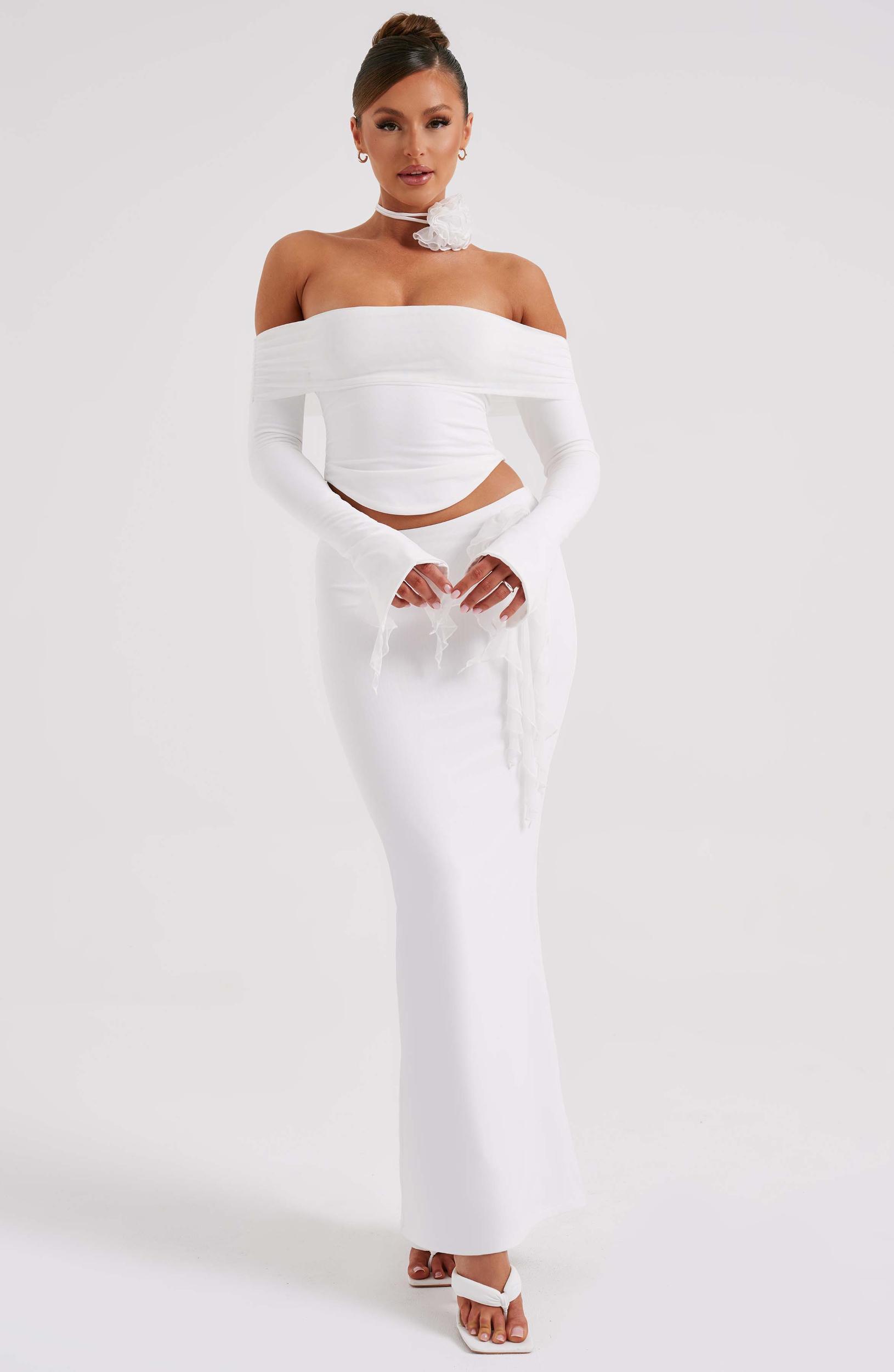 Deema Maxi Skirt - Ivory Product Image