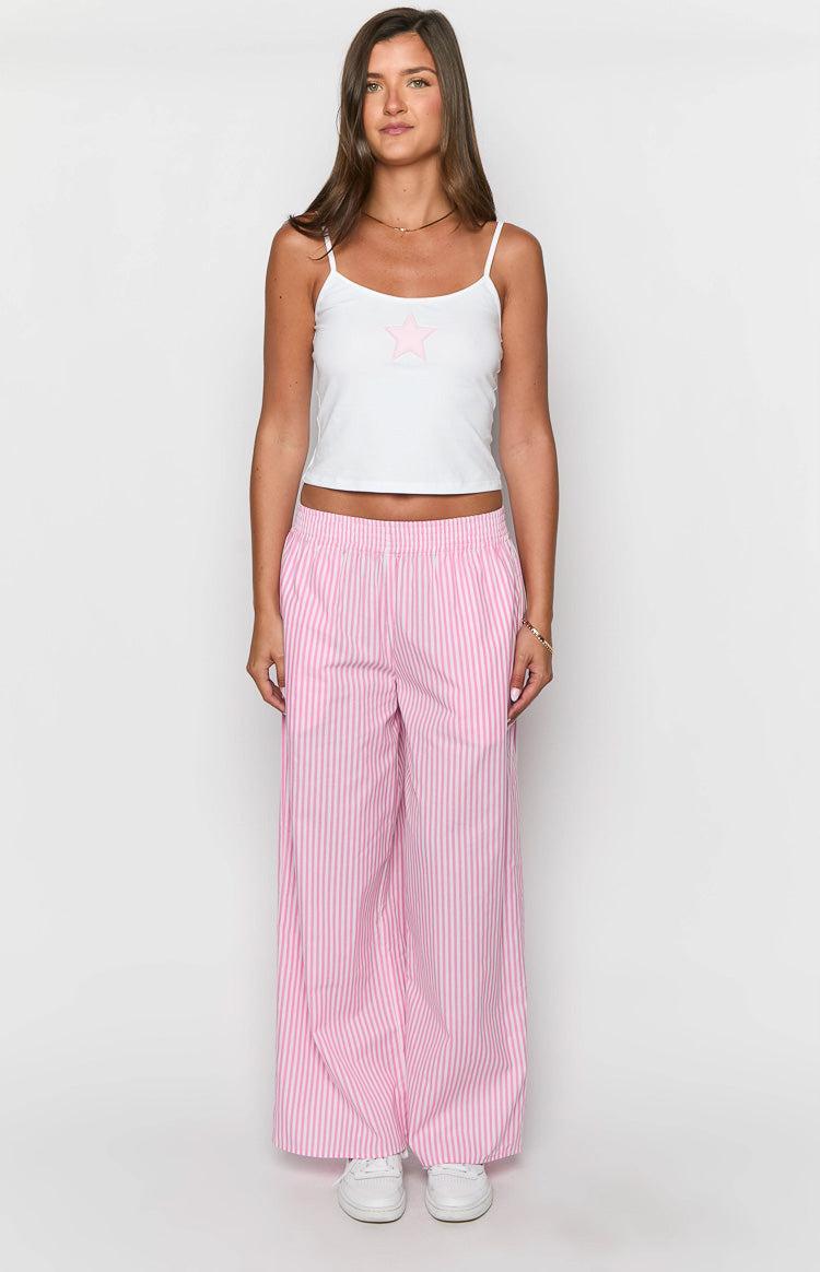 Mahalia Pink Stripe Pants Product Image