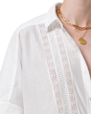 Claire Lace Trim Shirt Product Image