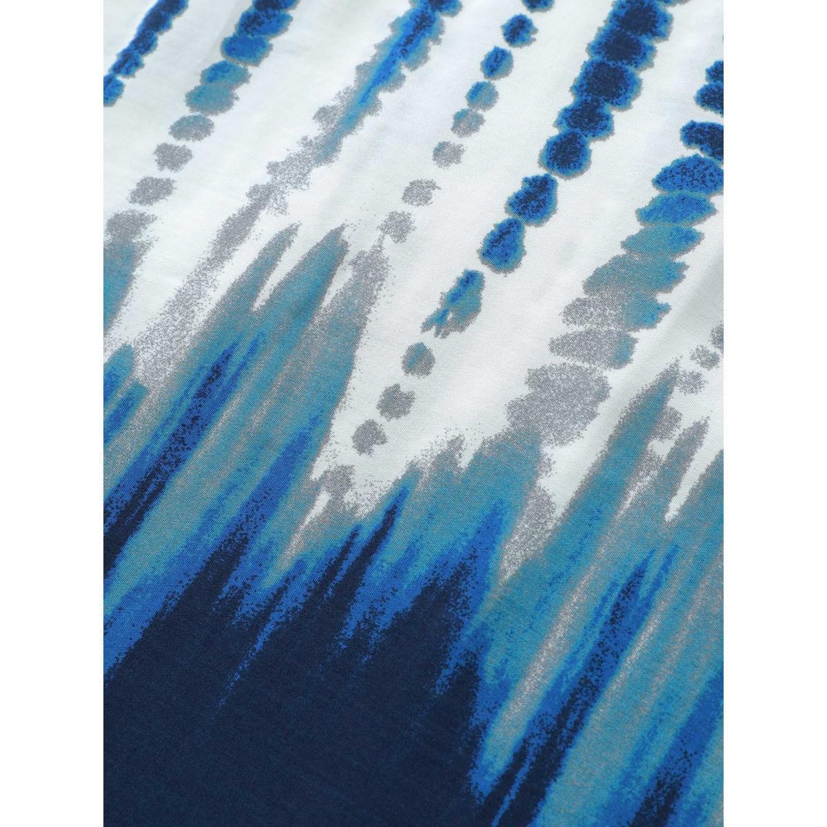 Plus Size Tie Dye Guipure Lace Waist Trim Kimono Women Blue Resort Tie Dye Vacation Kimonos BloomChic 10/M Product Image