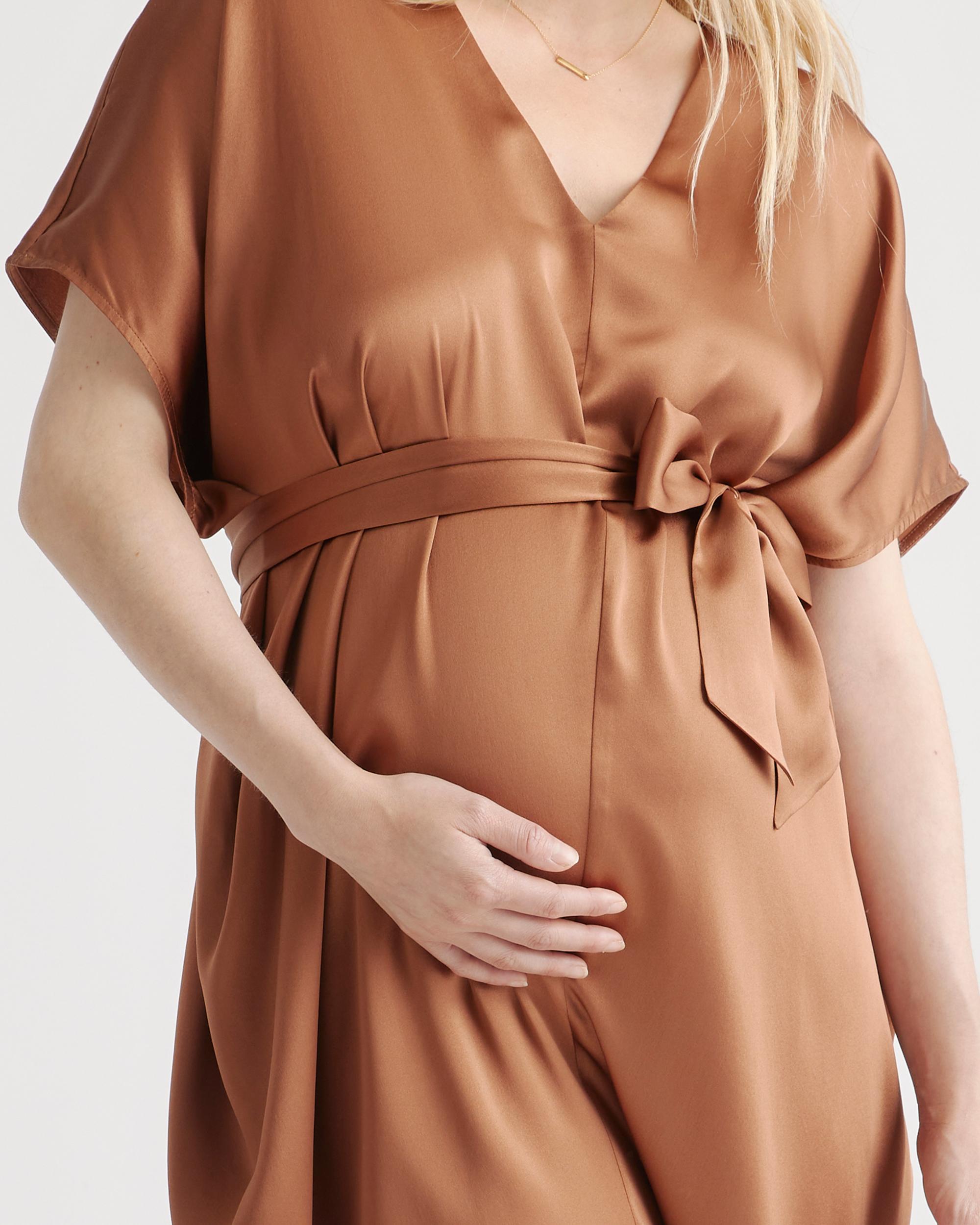 Quince | Women's Maternity Dress Silk Product Image