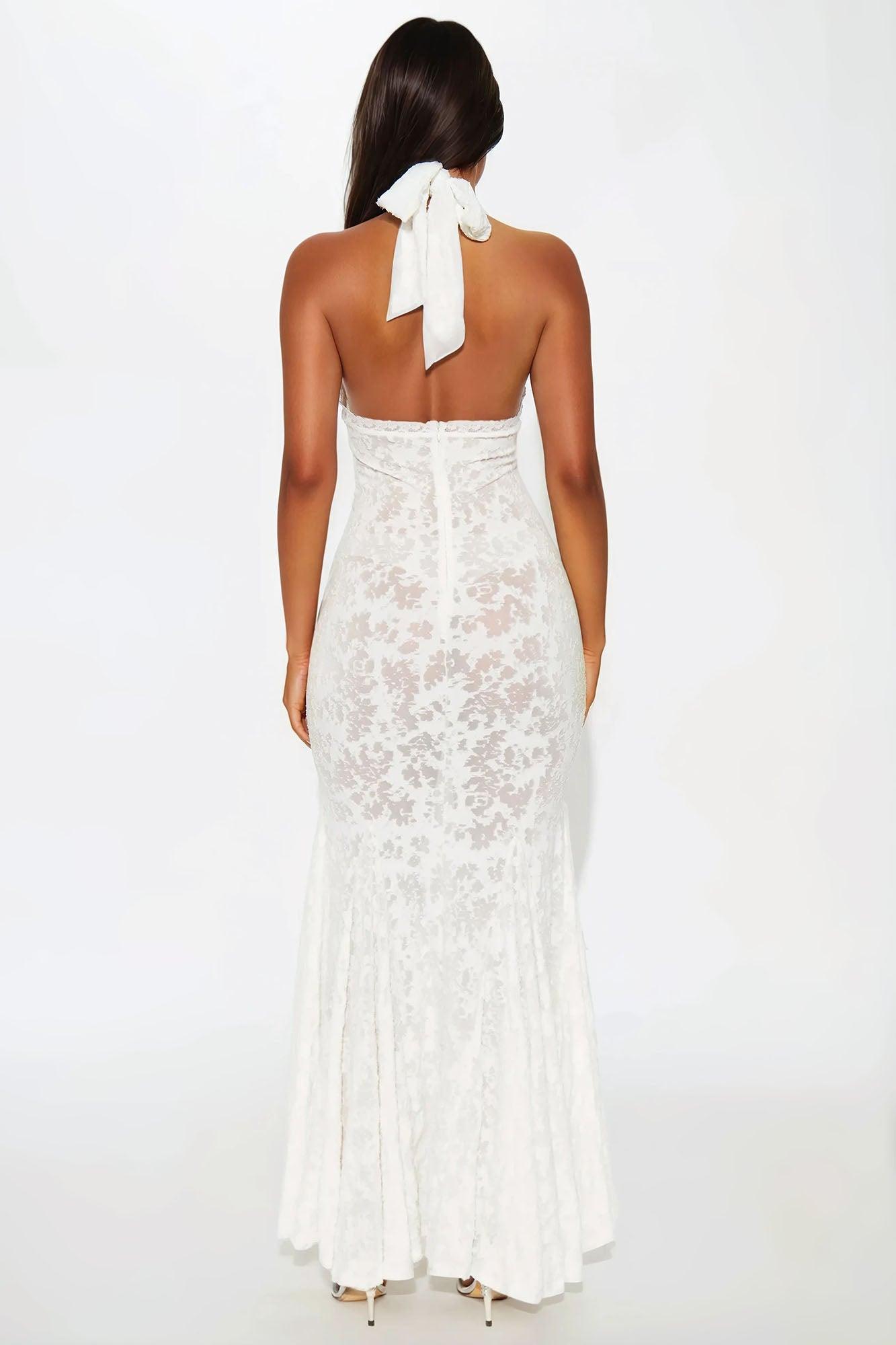 Brielle Lace Maxi Dress - White Product Image