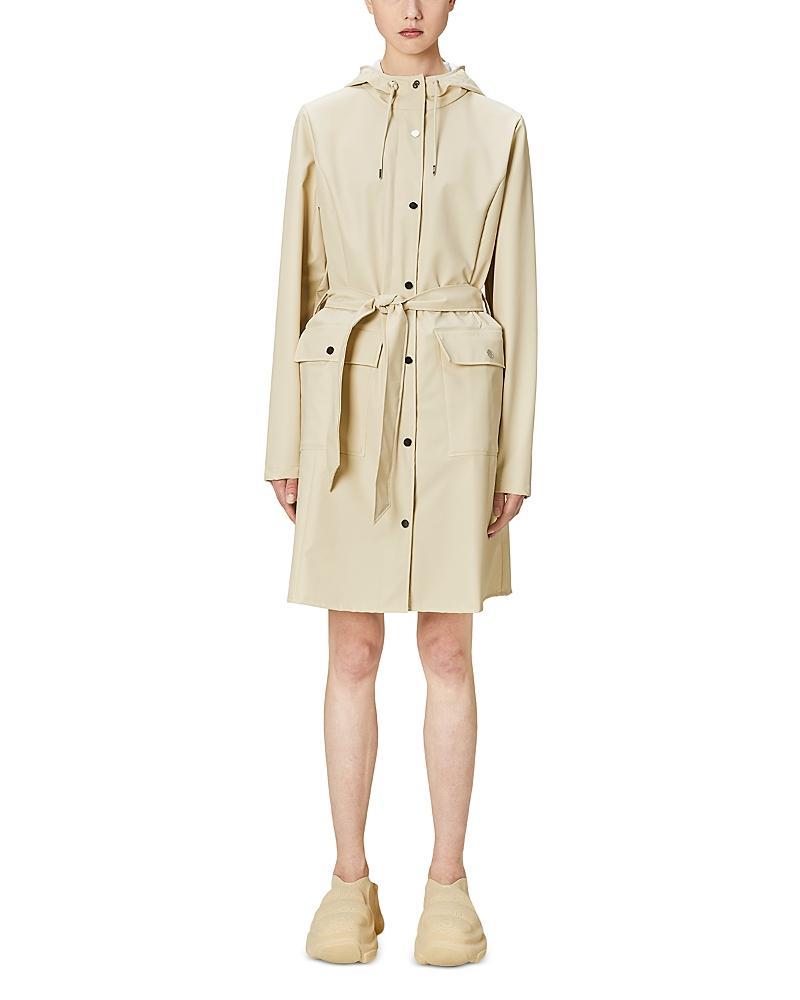 Curve Belted Trench Coat with Drawstring Hood Product Image