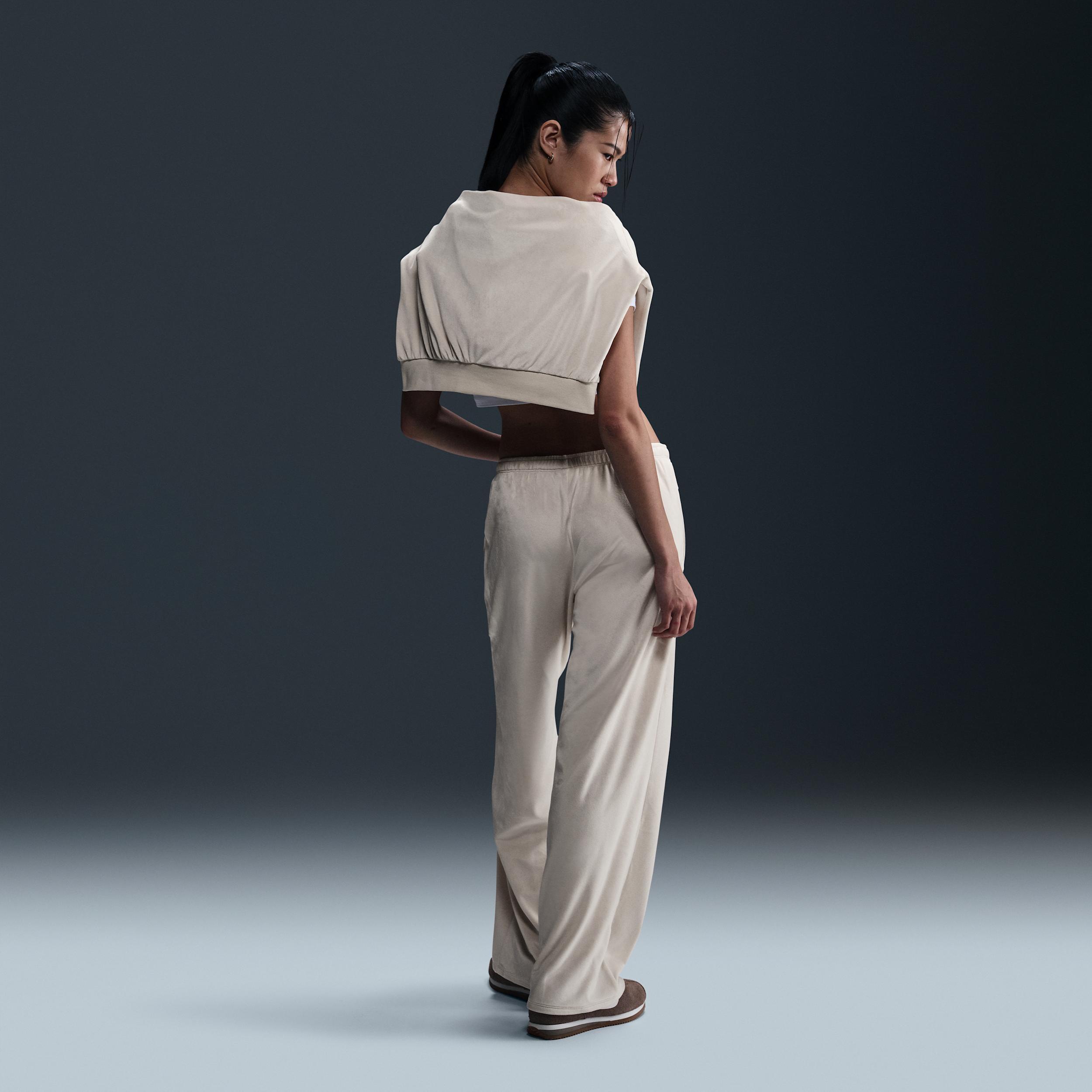 Women's Nike Sportswear Chill Knit Mid-Rise Velour Pants Product Image