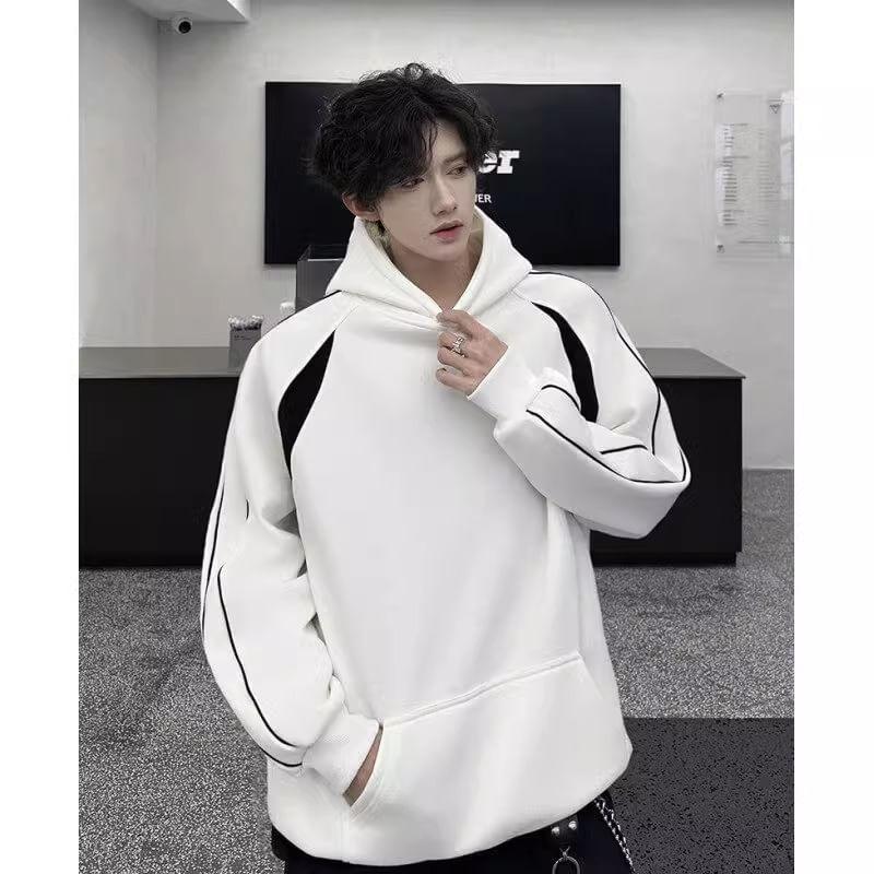 Contrast Trim Hoodie Product Image