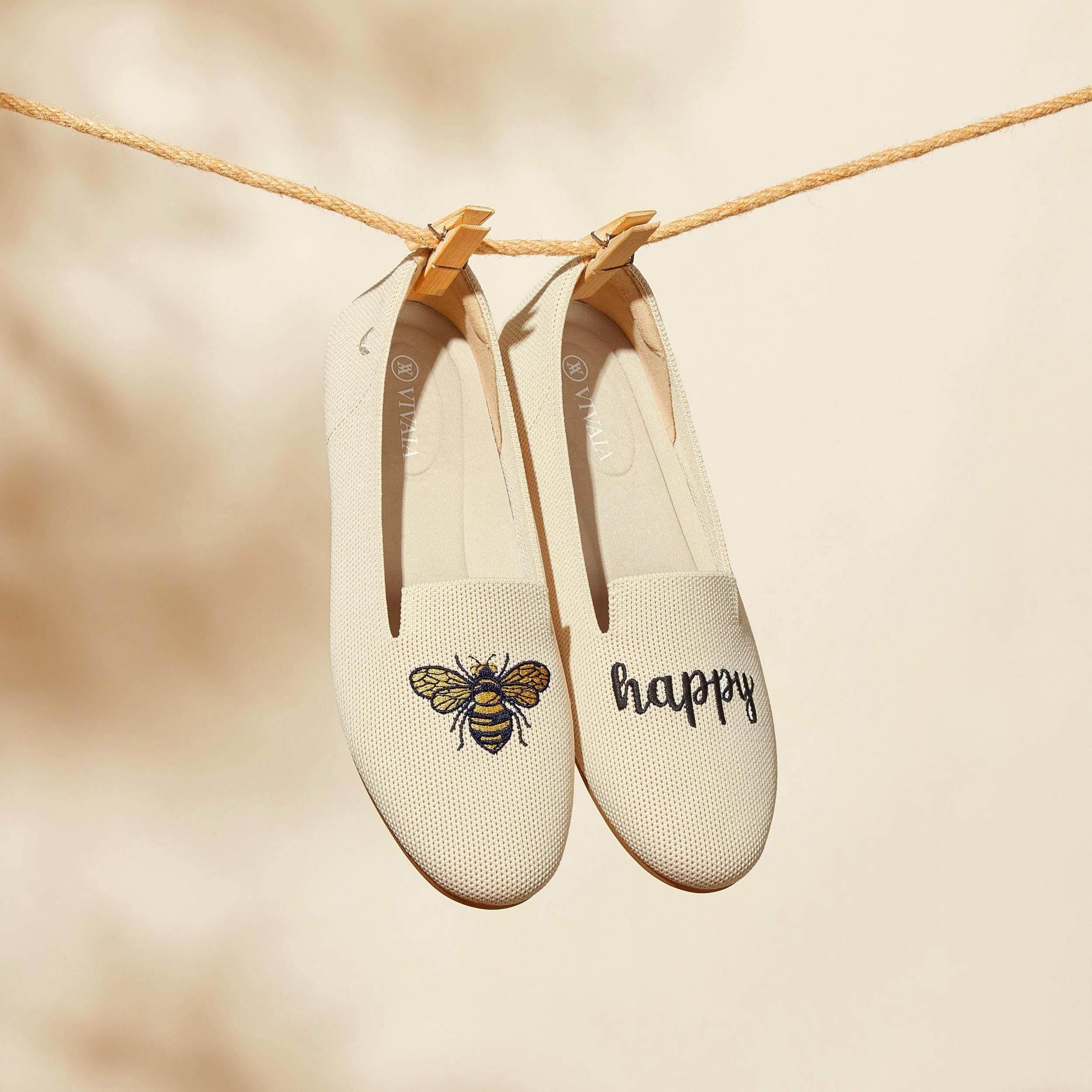 Round-Toe Embroidered Loafers (Audrey) Product Image