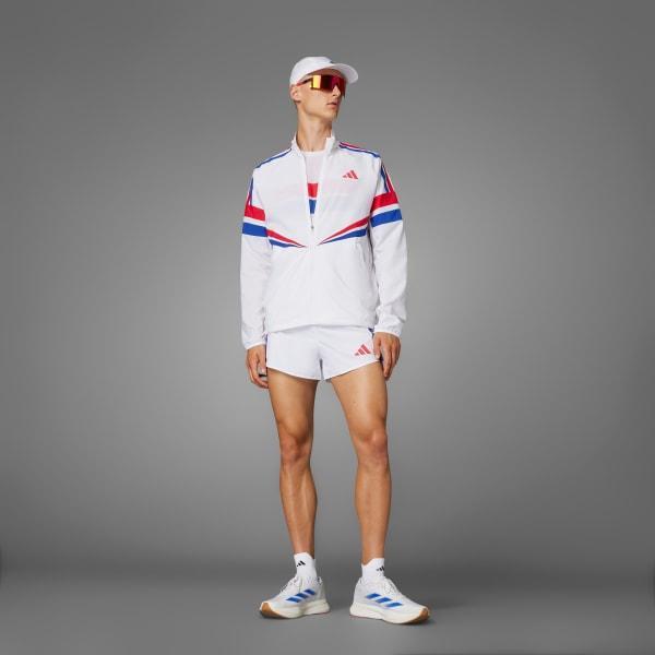 adidas Adizero Retro Running Jacket Blue S Mens Product Image
