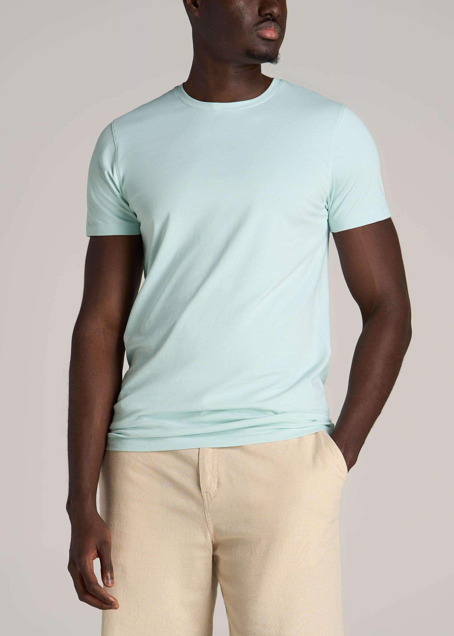 The Essential MODERN-FIT Crewneck Tee for Tall Men in True Navy Product Image