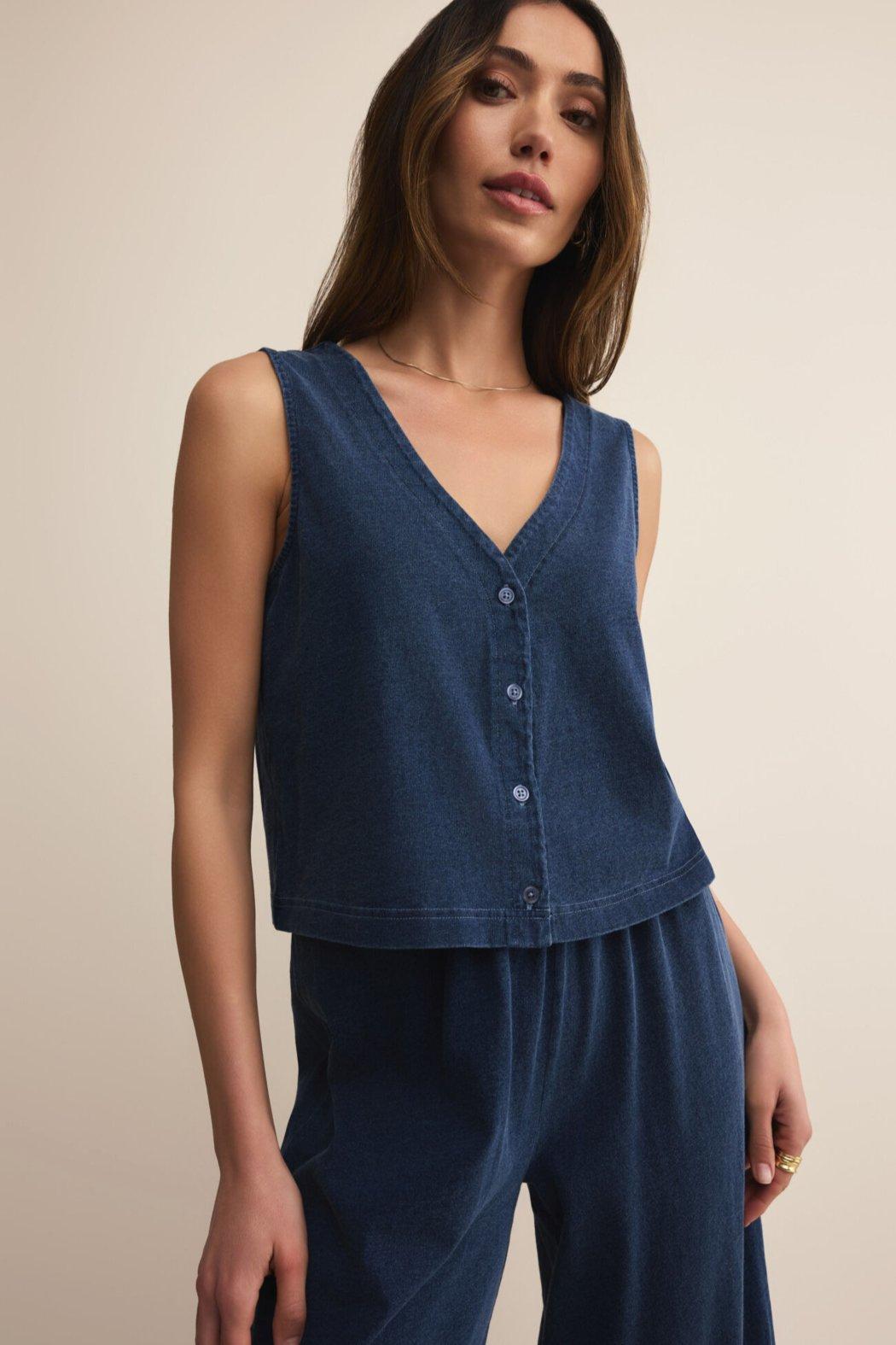 Solace Jersey Denim Top Product Image