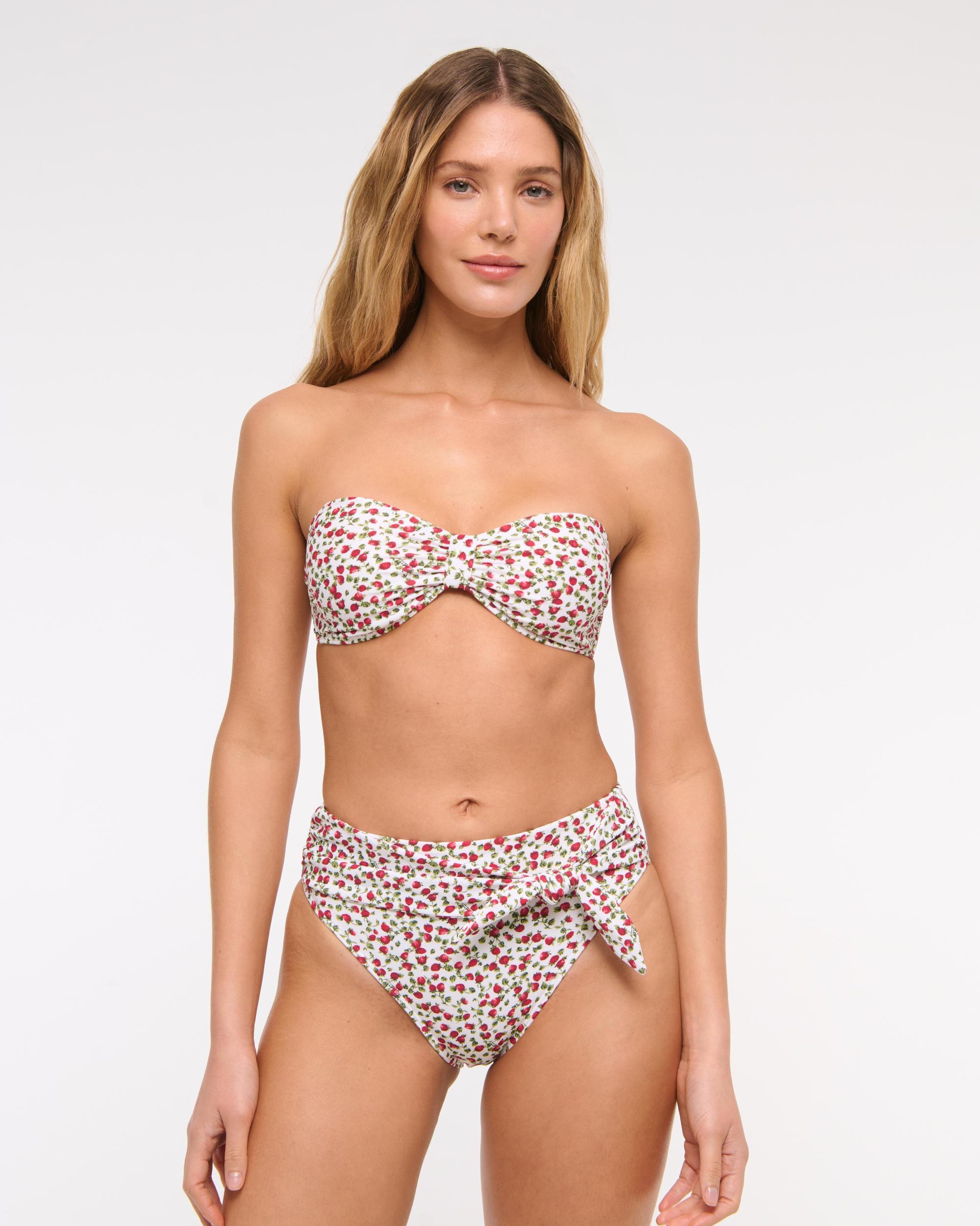 Tie-Front High-Waist Moderate Bottom Product Image