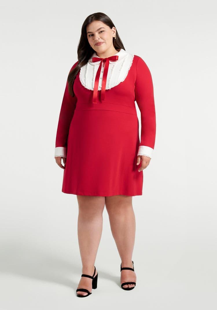 Revel In Retro Tie-Neck Dress Product Image