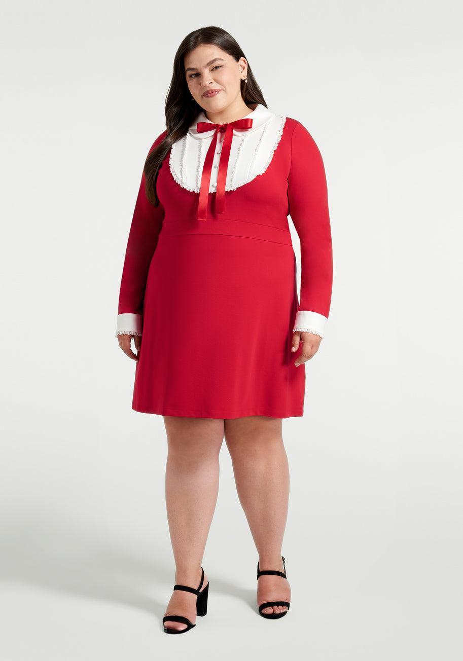Revel In Retro Tie-Neck Dress Product Image