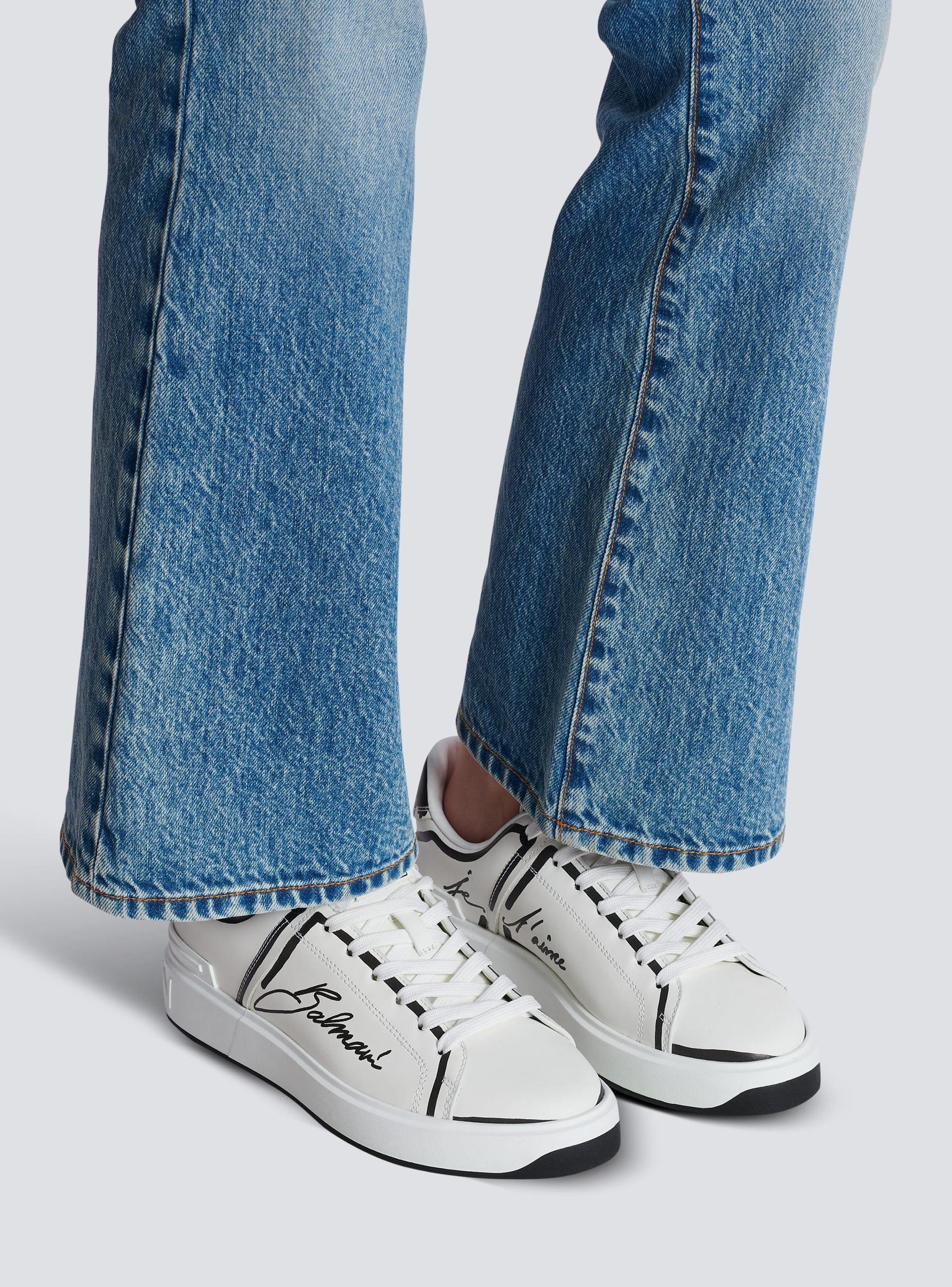 B-Court printed calfskin trainers  Product Image