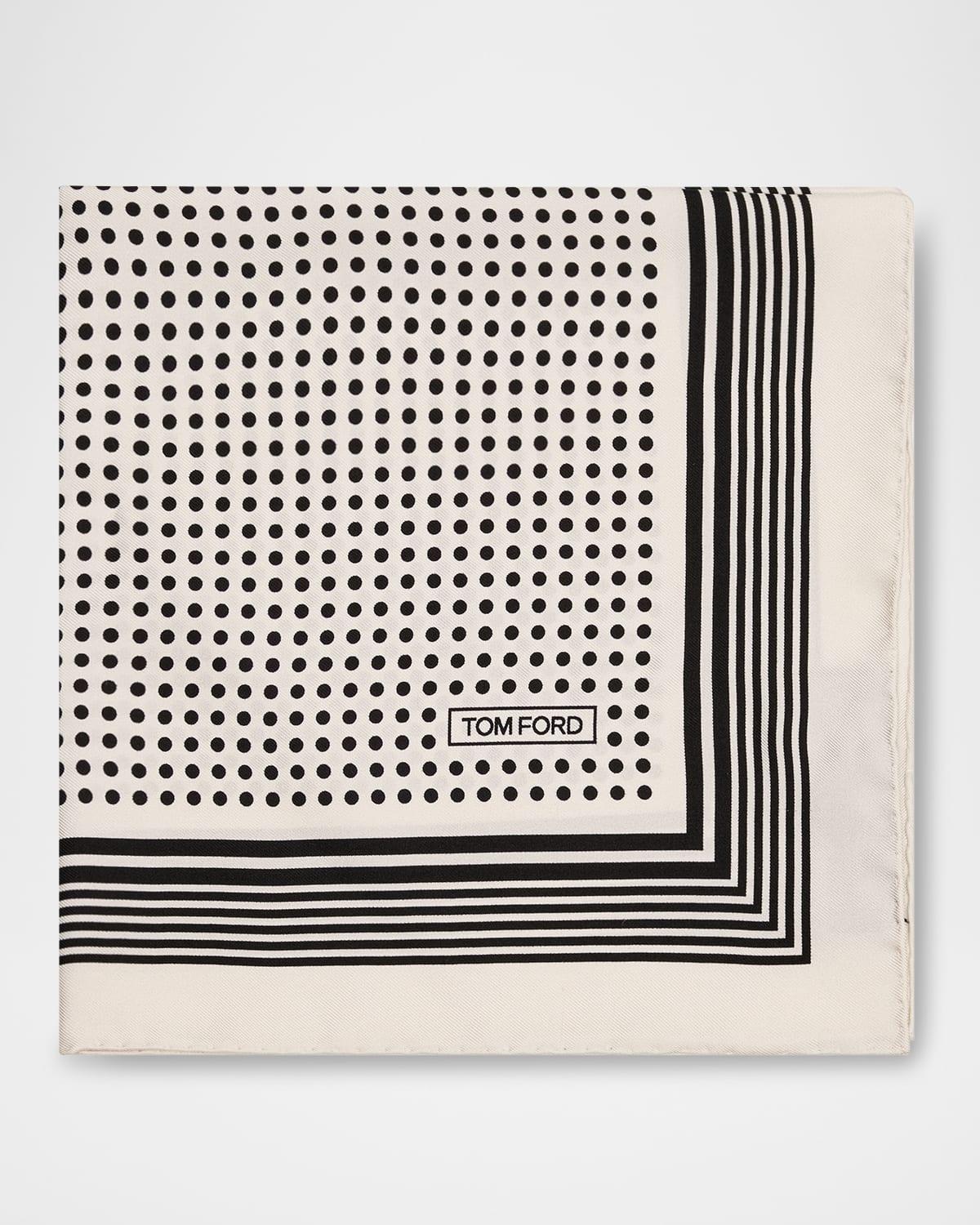 Mens Silk Polka Dot Pocket Square Product Image