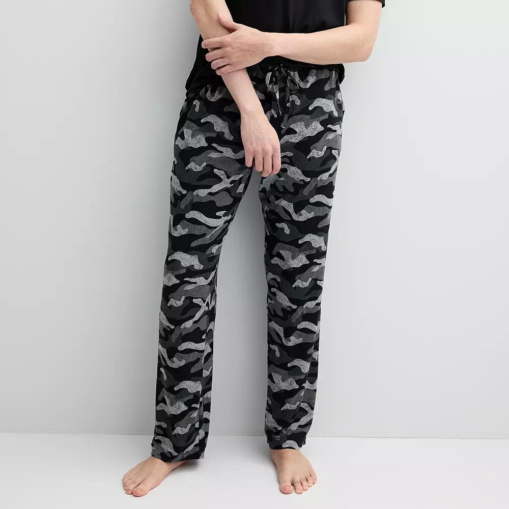 Men's Sonoma Goods For Life® Supersoft Drawstring Pajama Pants, Size: Large, Dark Gray Plaid Product Image