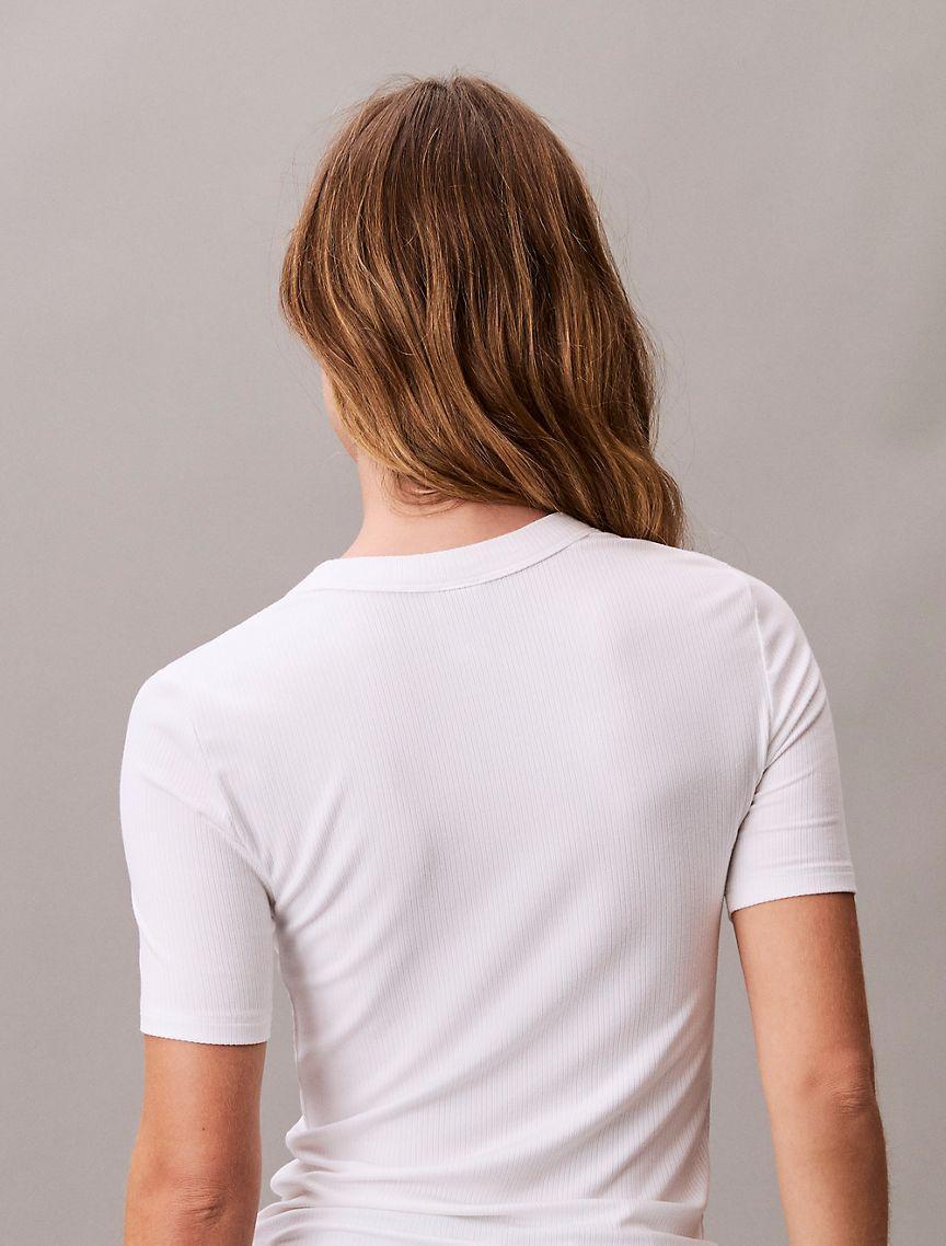 Modal Stretch Monogram Logo Graphic Slim T-Shirt  Product Image