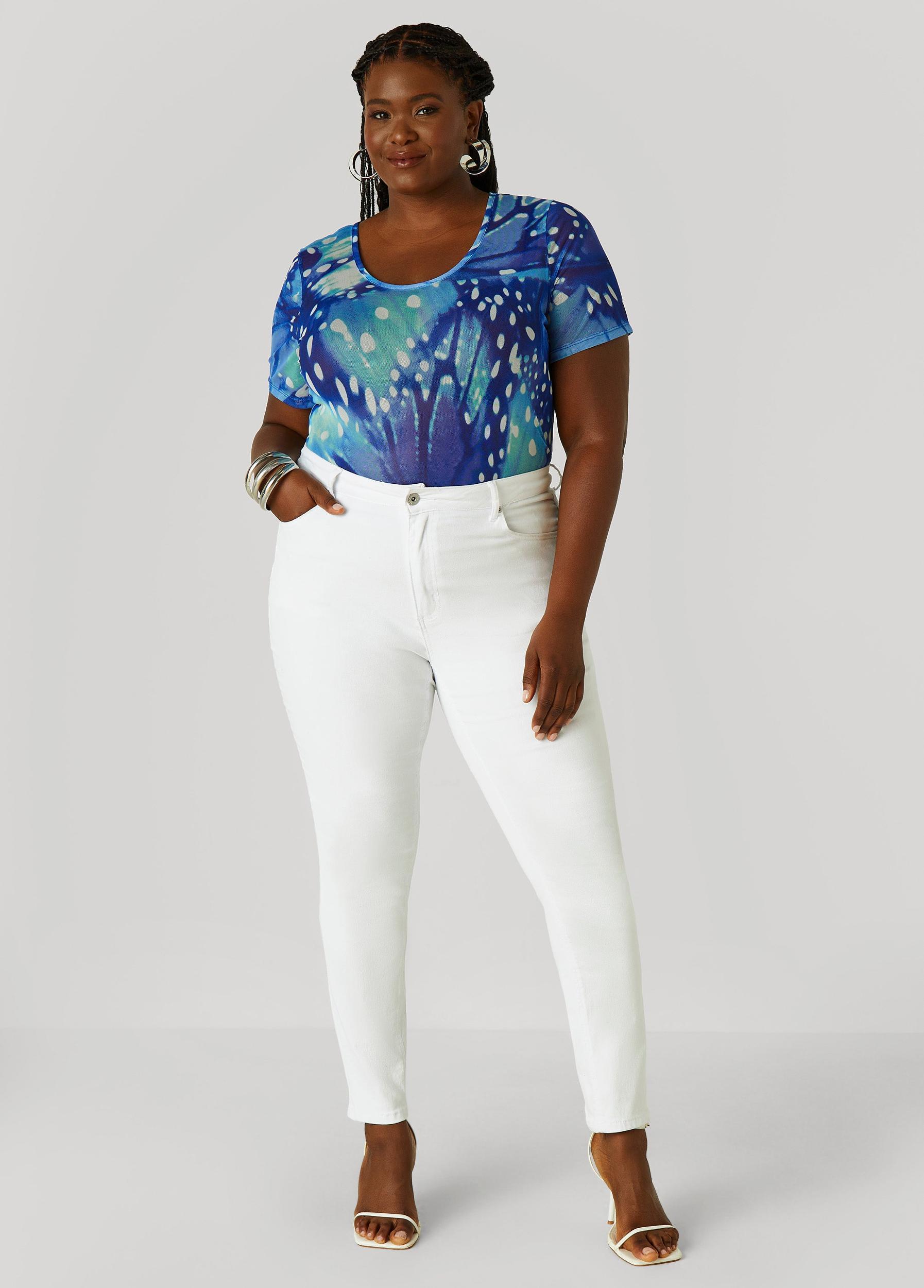 Butterfly Print Mesh Tee Product Image