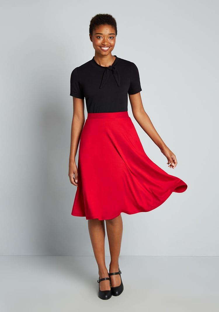 Excellence Attained Knit A-Line Skirt Product Image