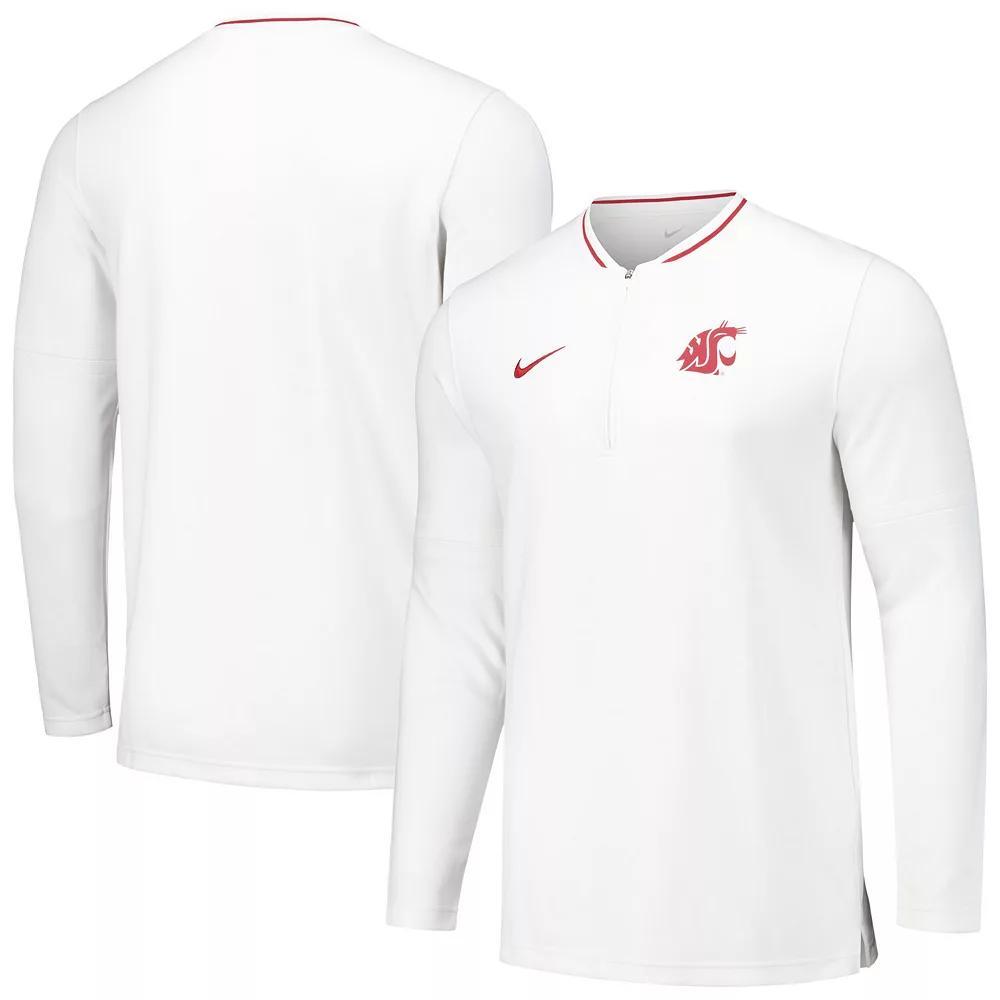 Mens Nike White Washington State Cougars Coaches Quarter-Zip Jacket Product Image