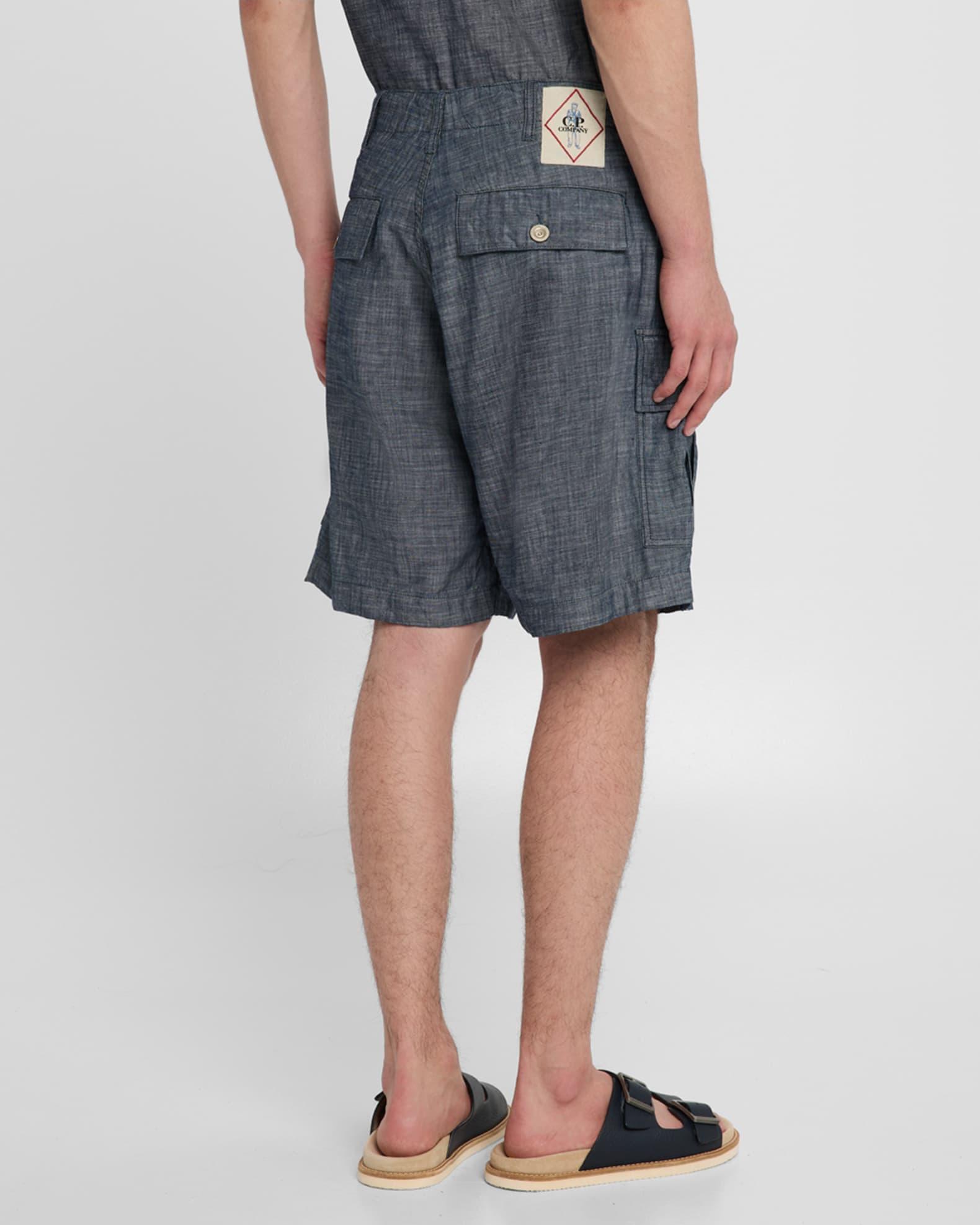 Mens Chambray Cargo Shorts Product Image
