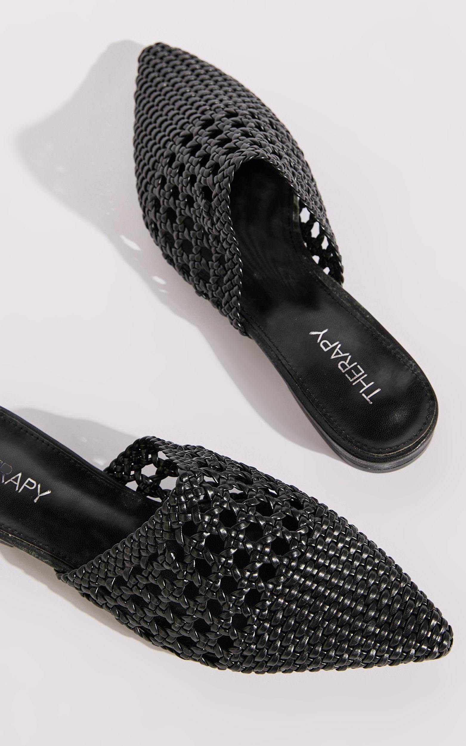 Therapy Shoes - Granada Woven Slides in Black Product Image