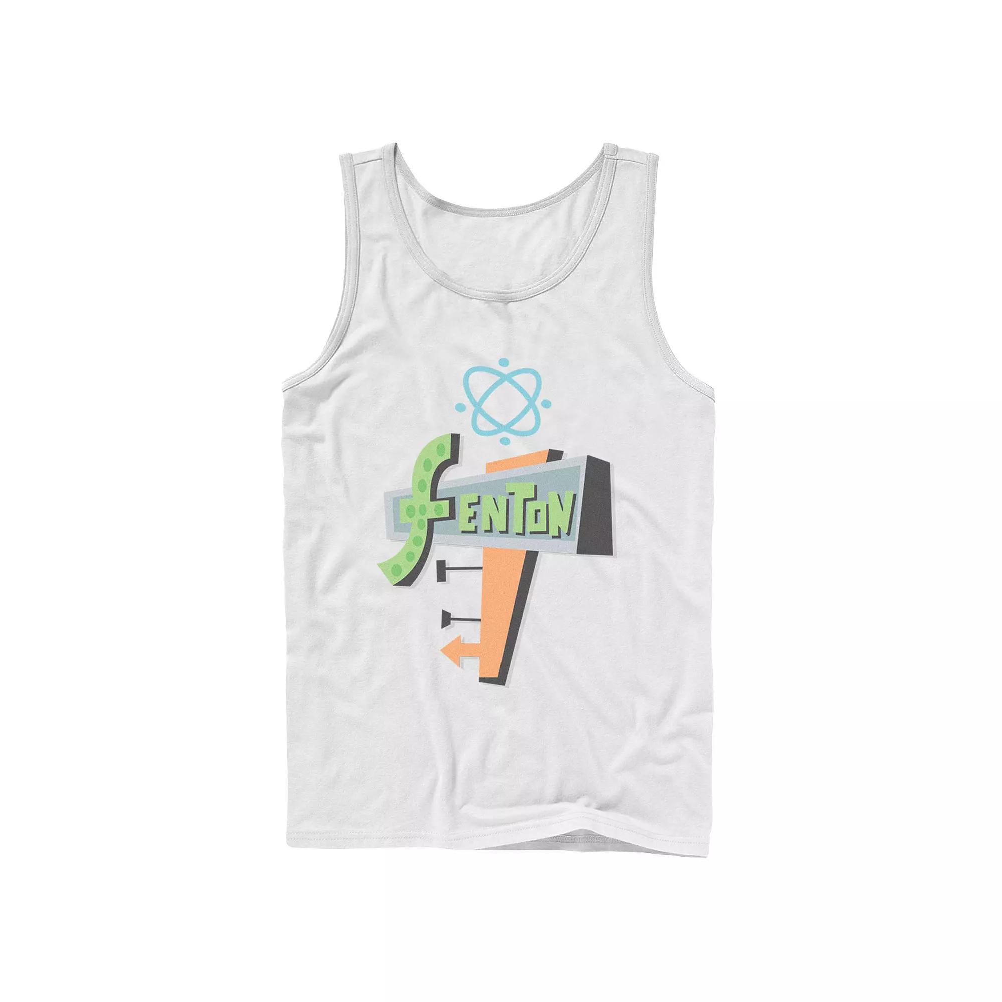 Mens Nickelodeon Danny Phantom Fenton Science Logo Tank Top, Men's, Size: Large, White Product Image