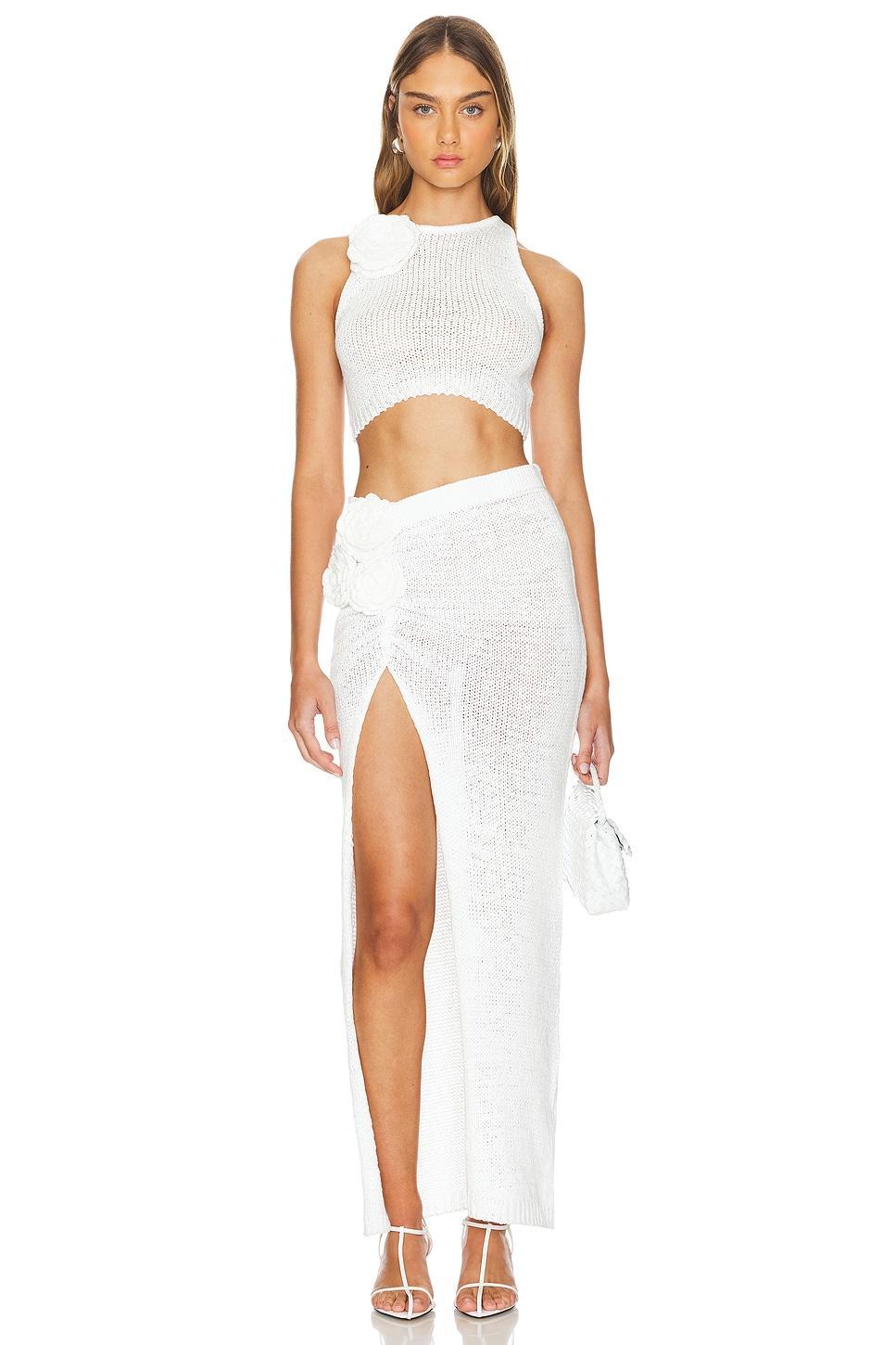 Lovers and Friends Joya Rosette Skirt in Ivory Product Image
