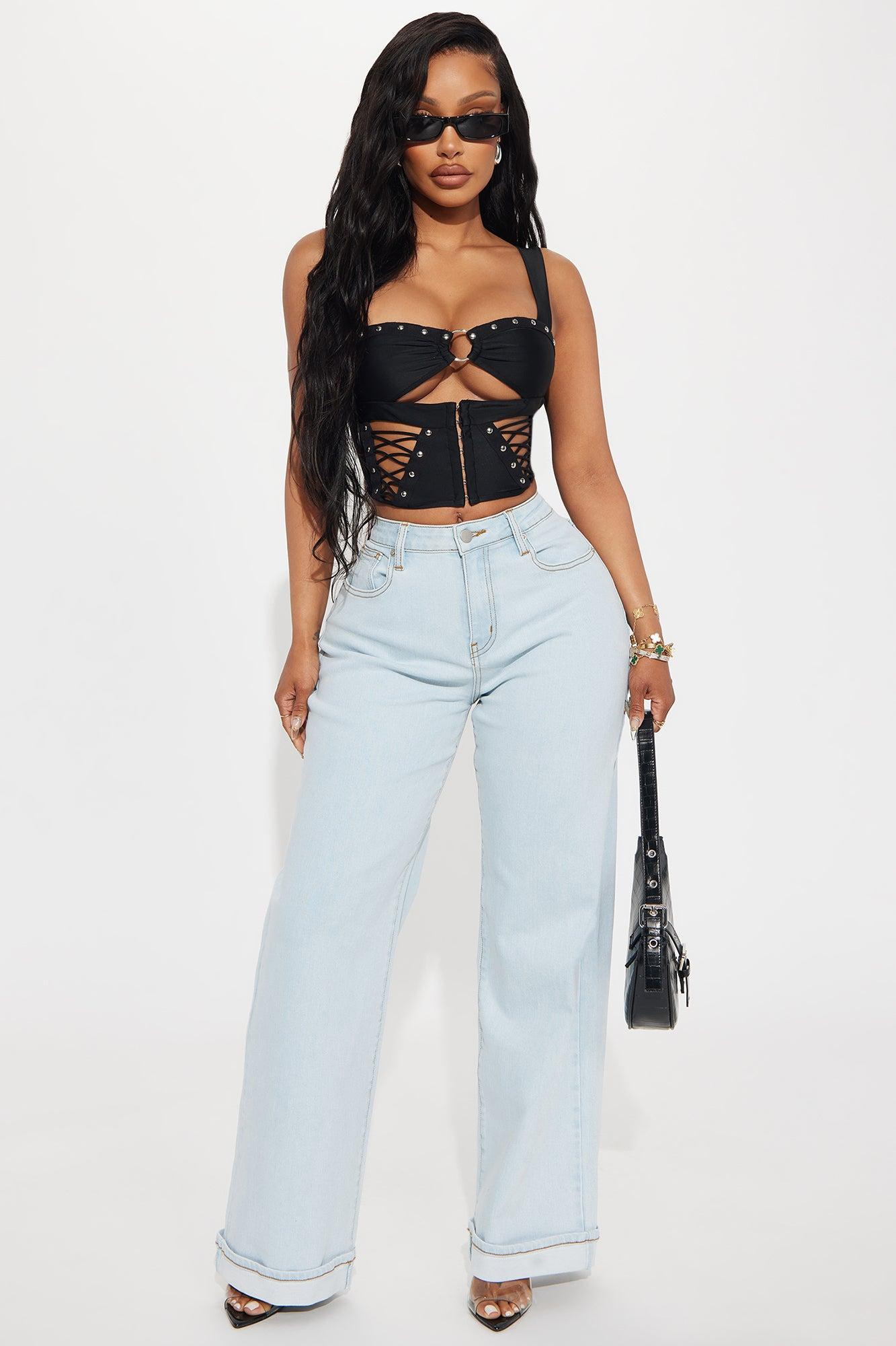 Attention On Me Corset Top - Black Product Image