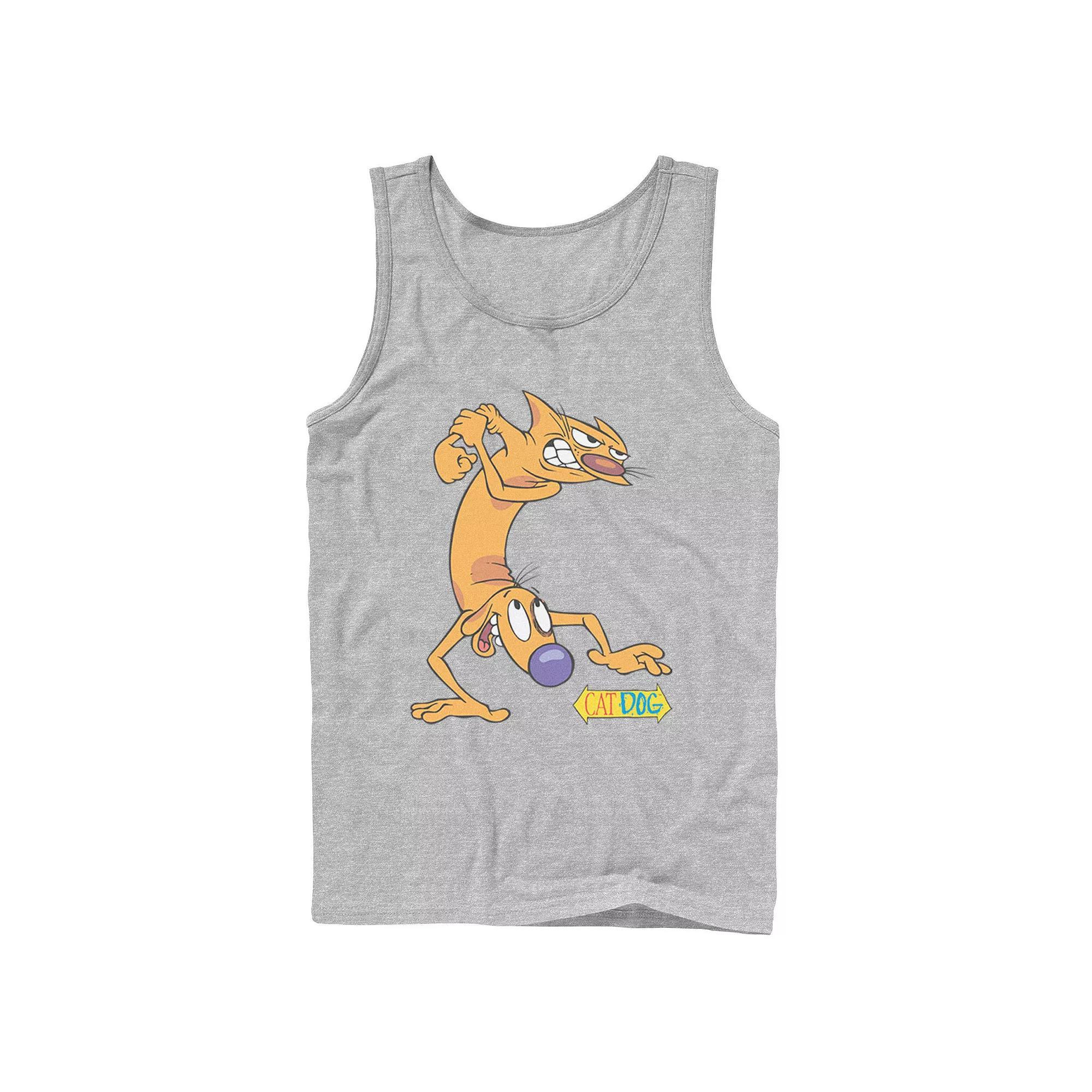 Men's Nickelodeon CatDog Tough Guys Tank Top, Size: Large, Athletic Grey Product Image