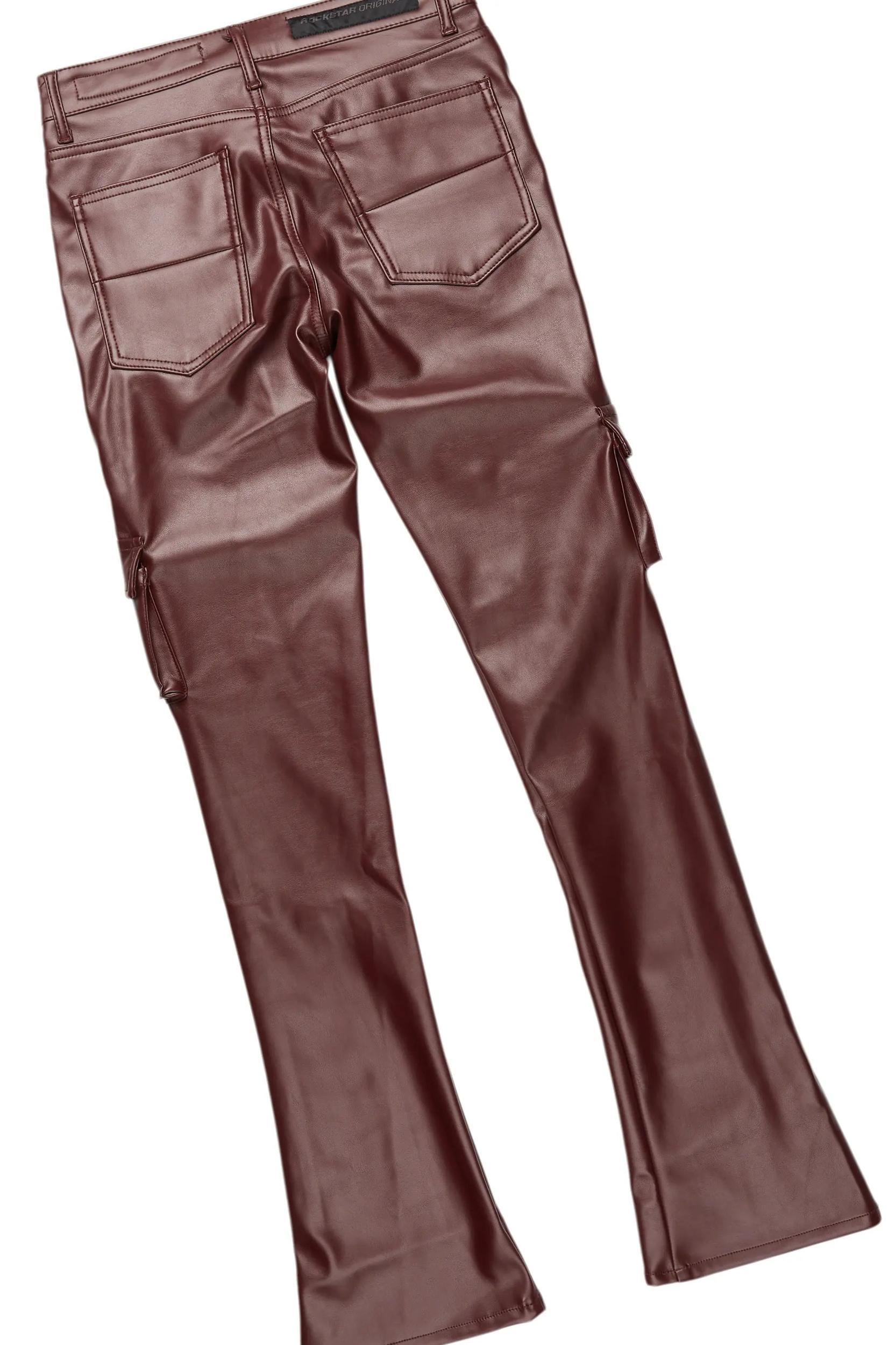 Banyan Black Long Sleeve T-Shirt & Honor Stacked Flare PU Jean Bundle Male Product Image