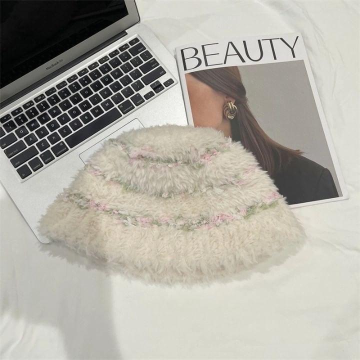 Melange Fluffy Bucket Hat Product Image