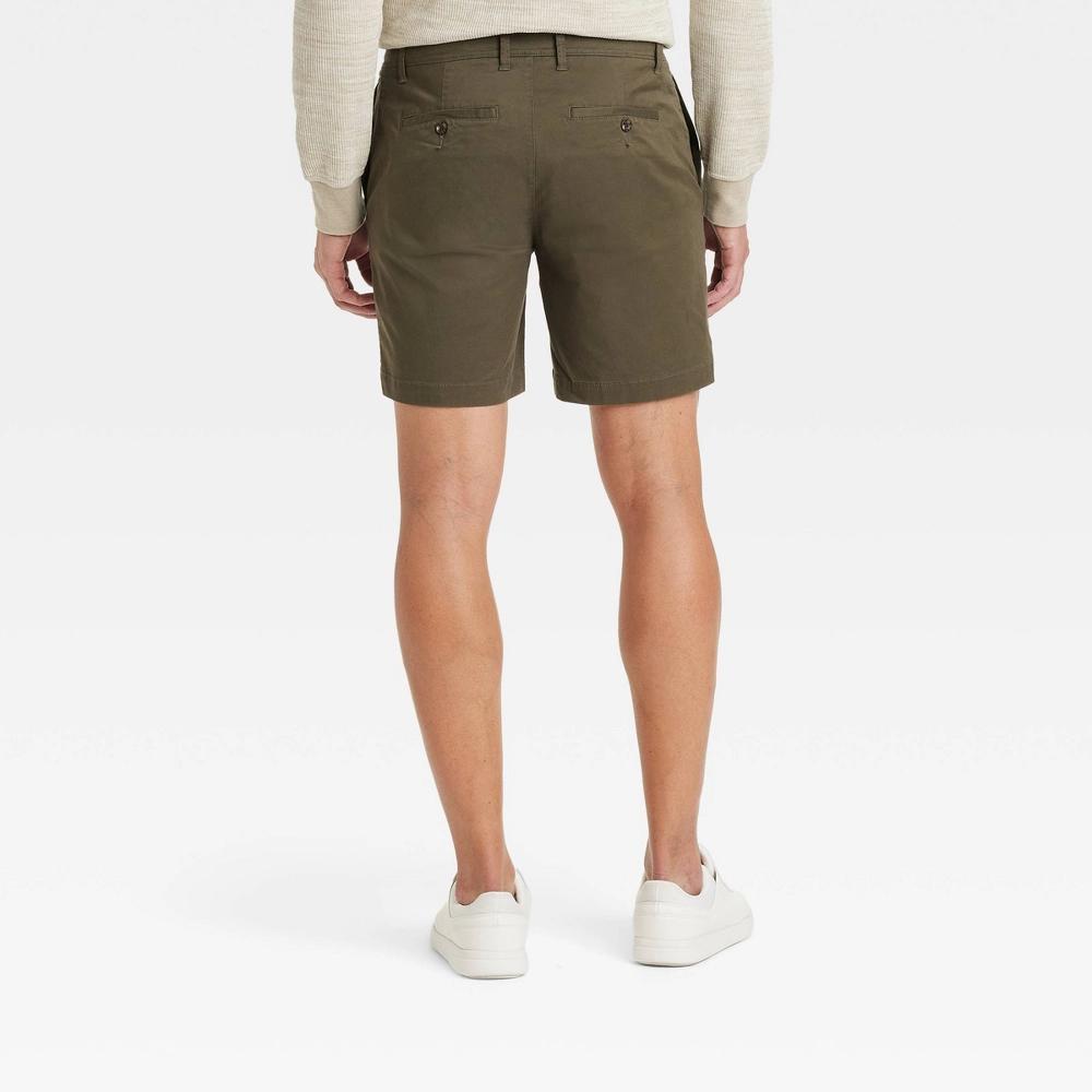 Men's Every Wear 7" Flat Front Chino Shorts - Goodfellow & Co™ Paris 34: Slim Fit, Mid Rise, Stretch, Poplin Twill Product Image