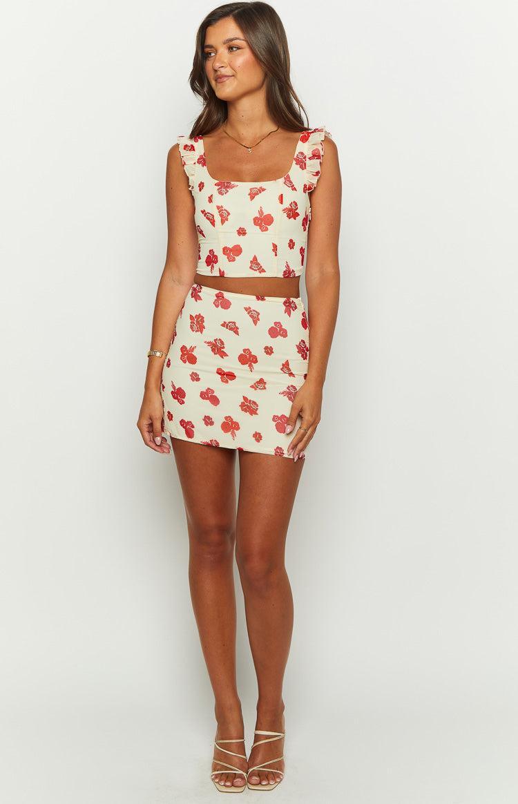 Rachel Rosie Cream Crop Top Product Image